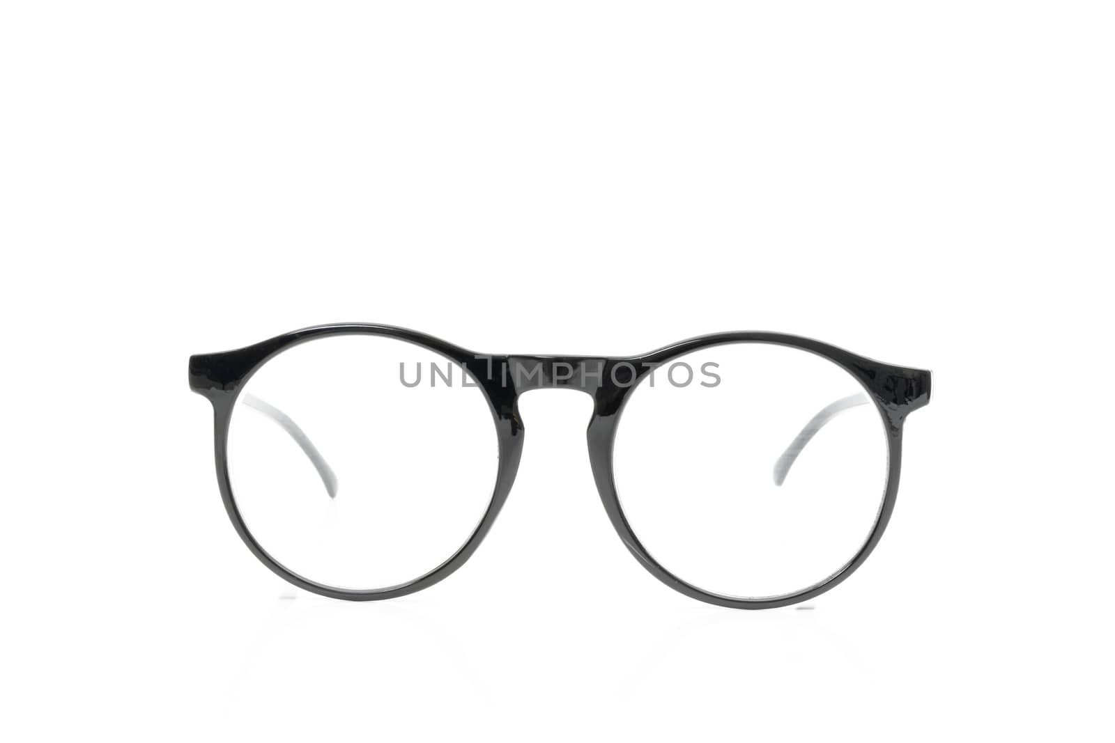 Glasses black on white background