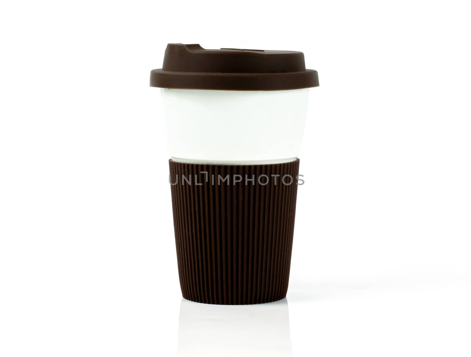 Coffee cup hot drink On a white background by sompongtom