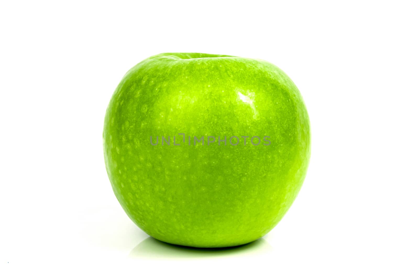 Fresh green apple fruit on a white background