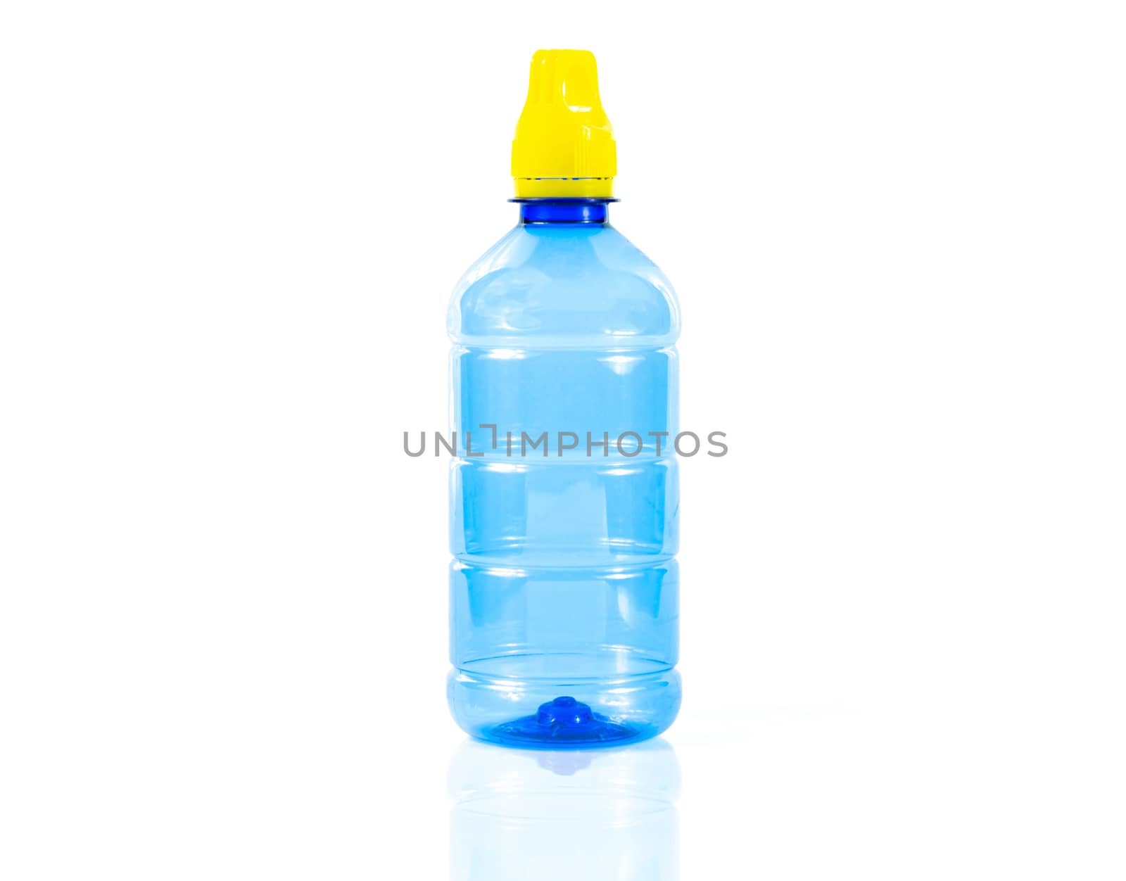 Plastic water bottle On a white background