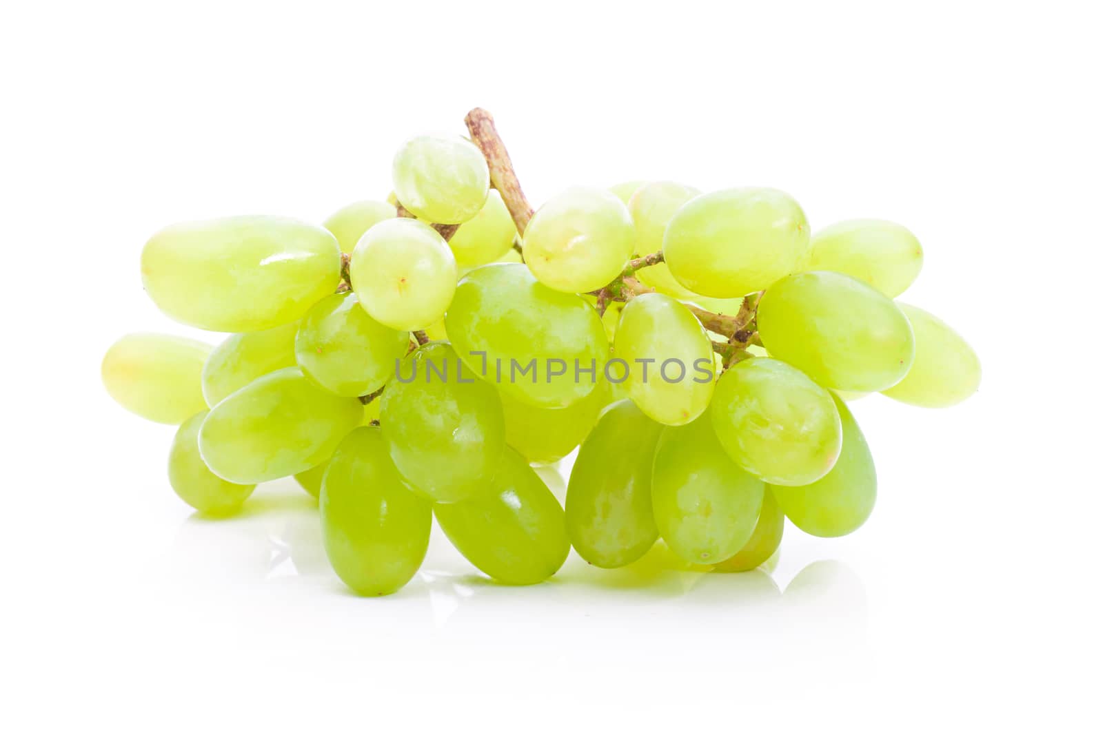 Grape green on a white background by sompongtom
