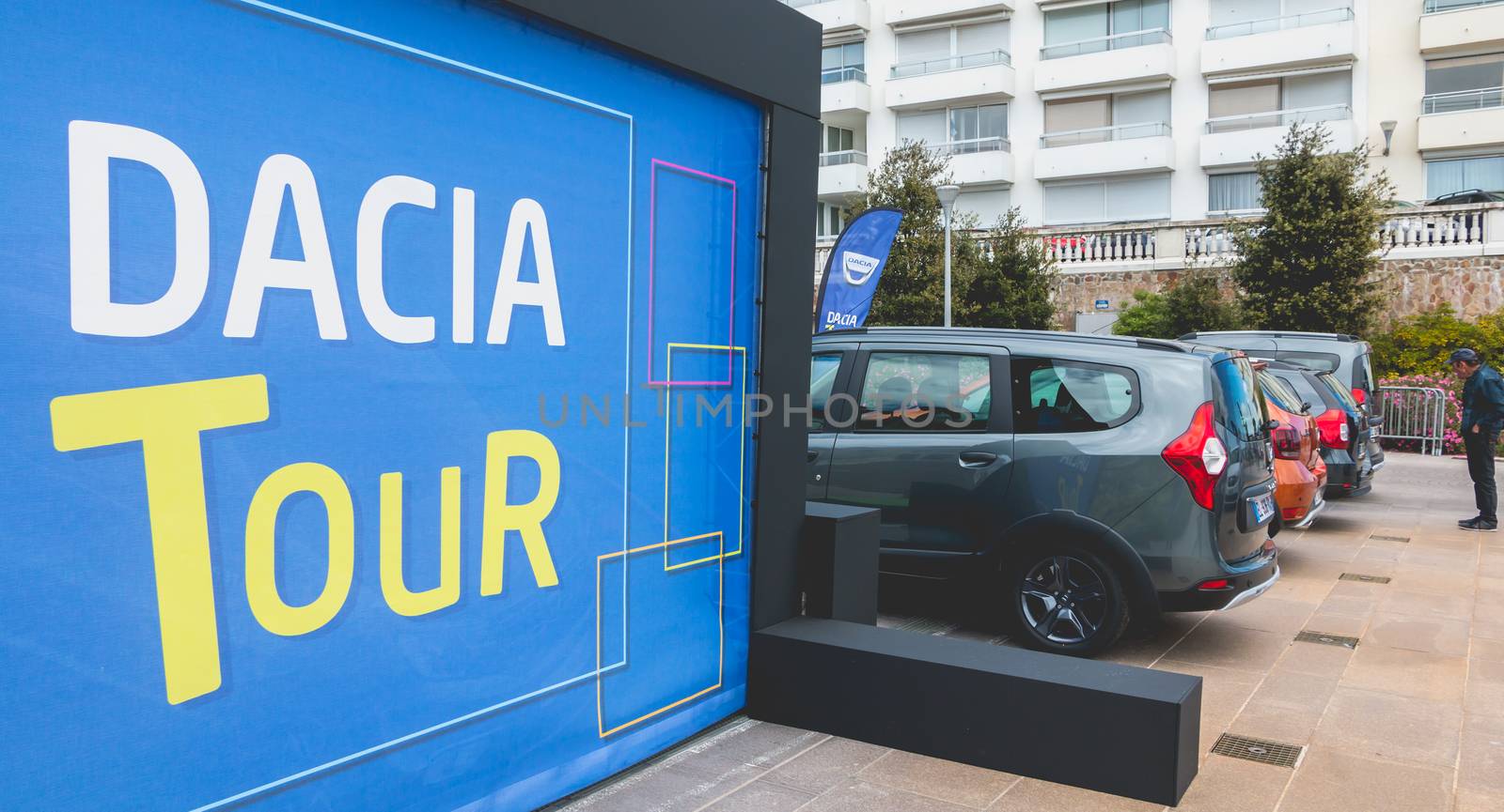 Close up on the logo of Dacia Tour 2017 by AtlanticEUROSTOXX