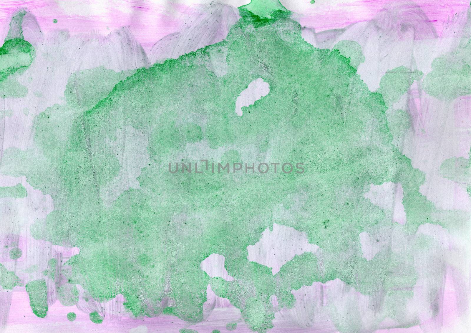 Watercolor texture pastel texture effect background of green purple magenta colours  