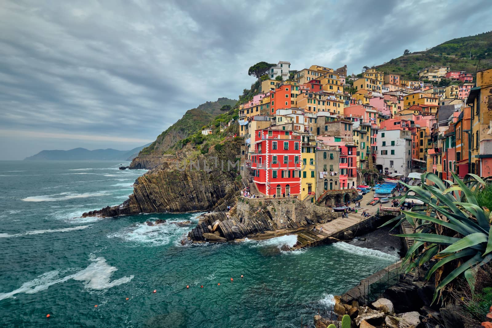 Riomaggiore village, Cinque Terre, Liguria, Italy by dimol
