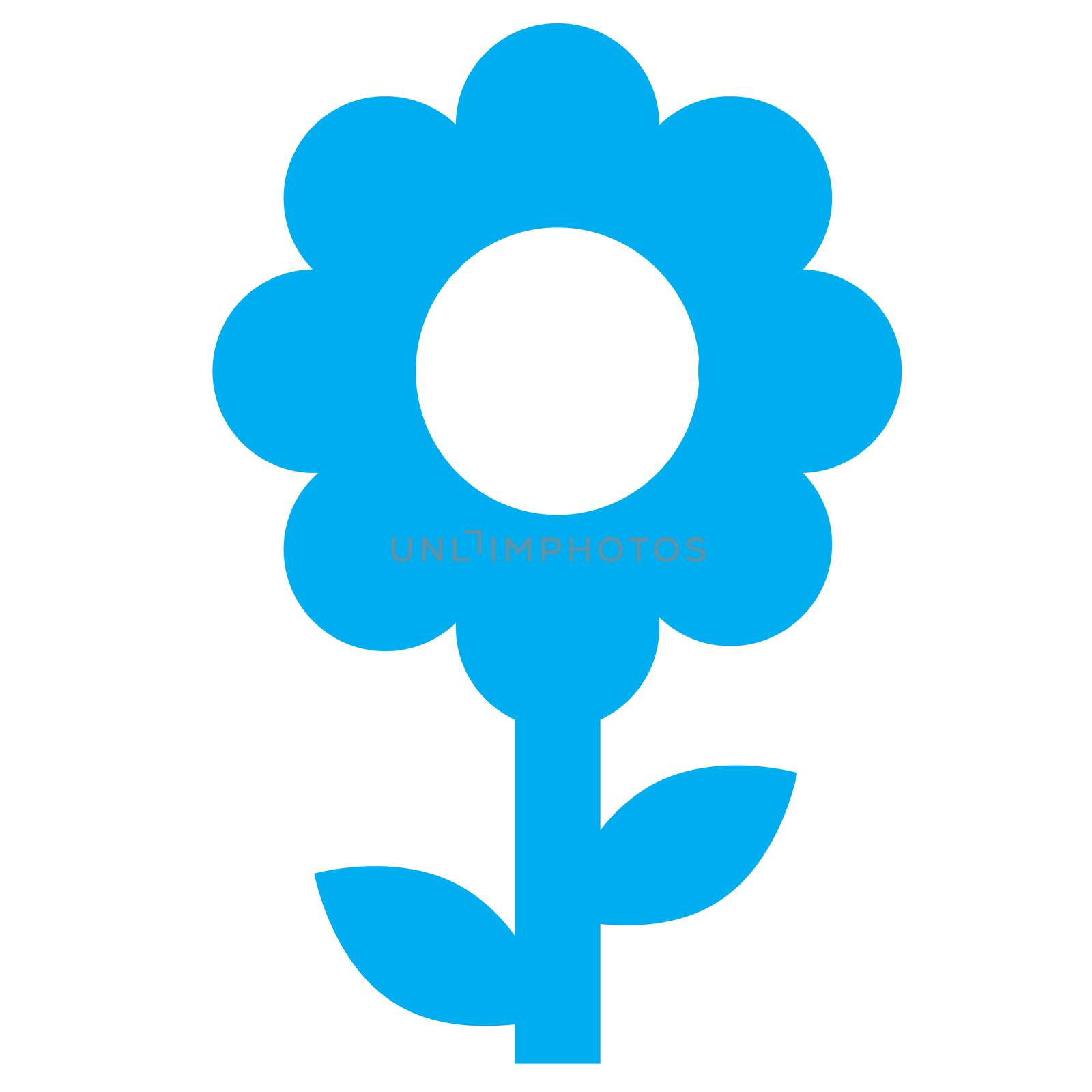 flower icon on white background. flat style. flower sign for your web site design, logo, app, UI. blue flower symbol.