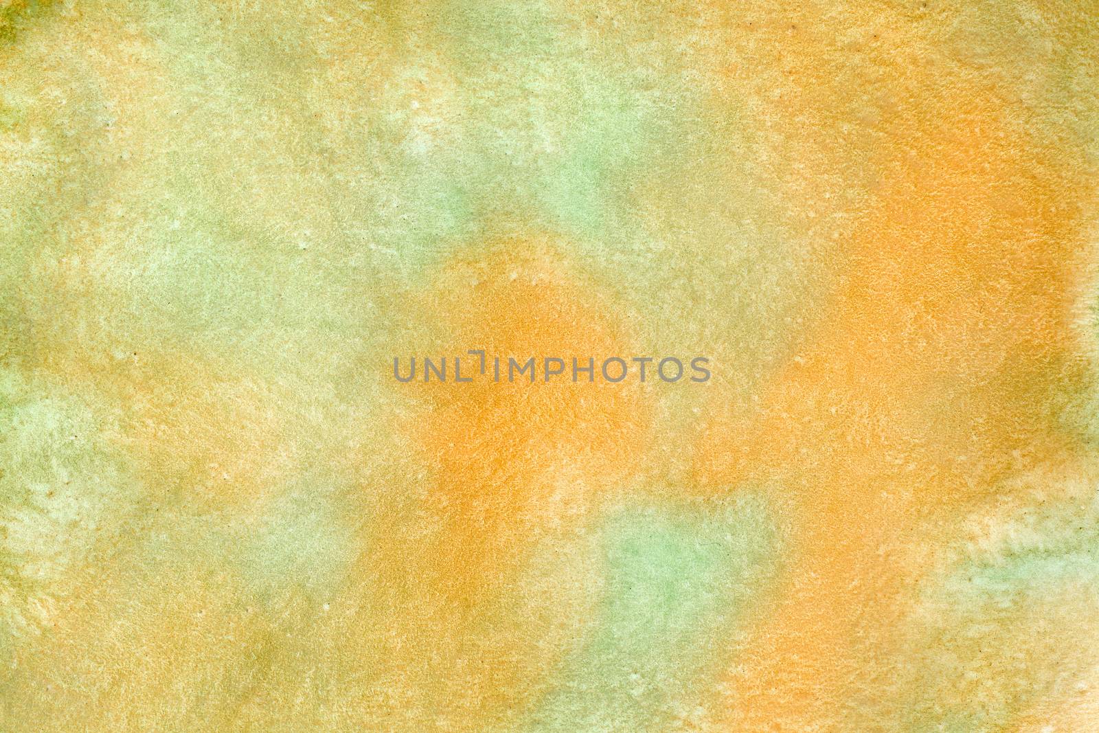 Watercolour pastel texture effect background of green yellow  by ant