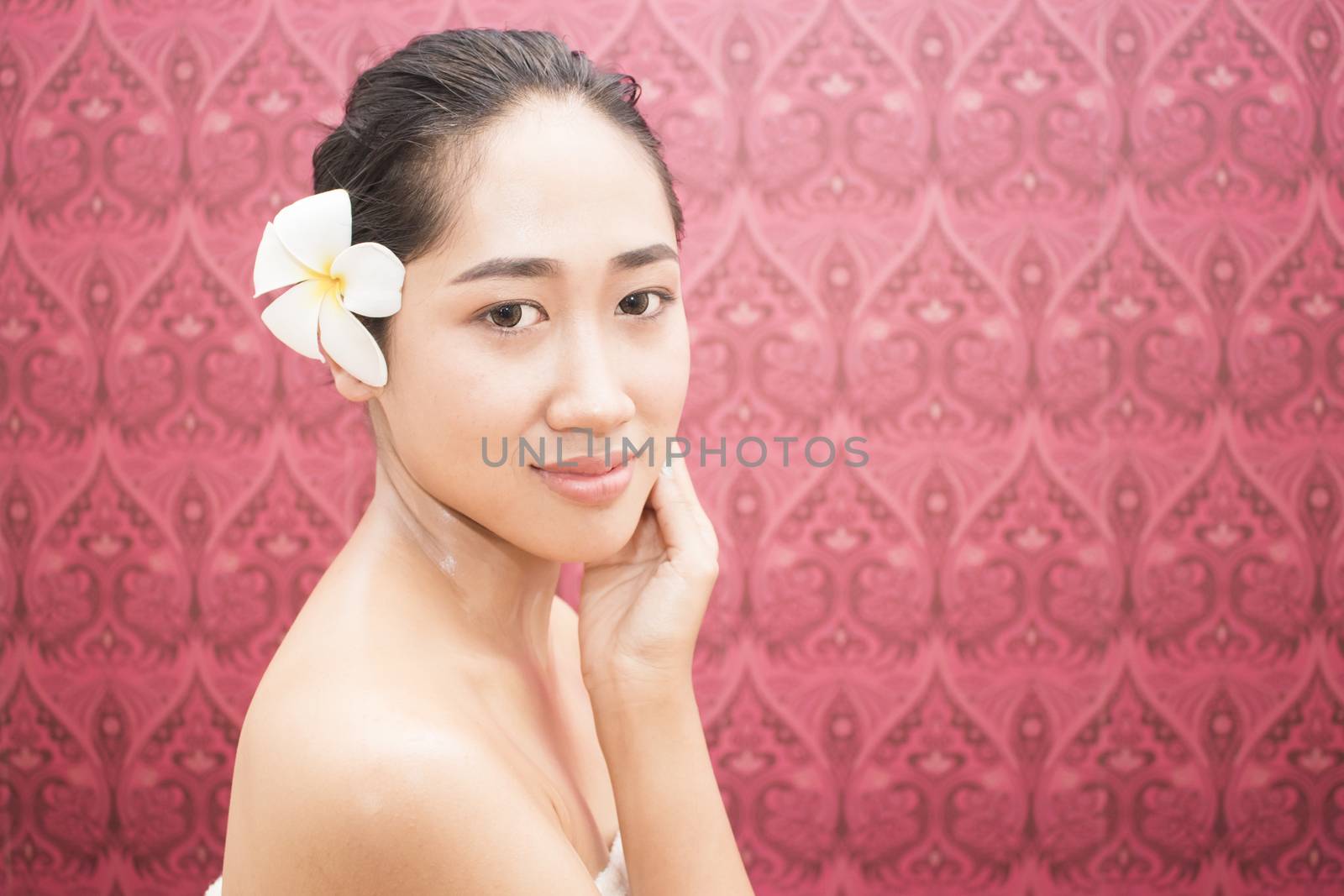 Beauty Spa Woman with perfect skin Portrait.