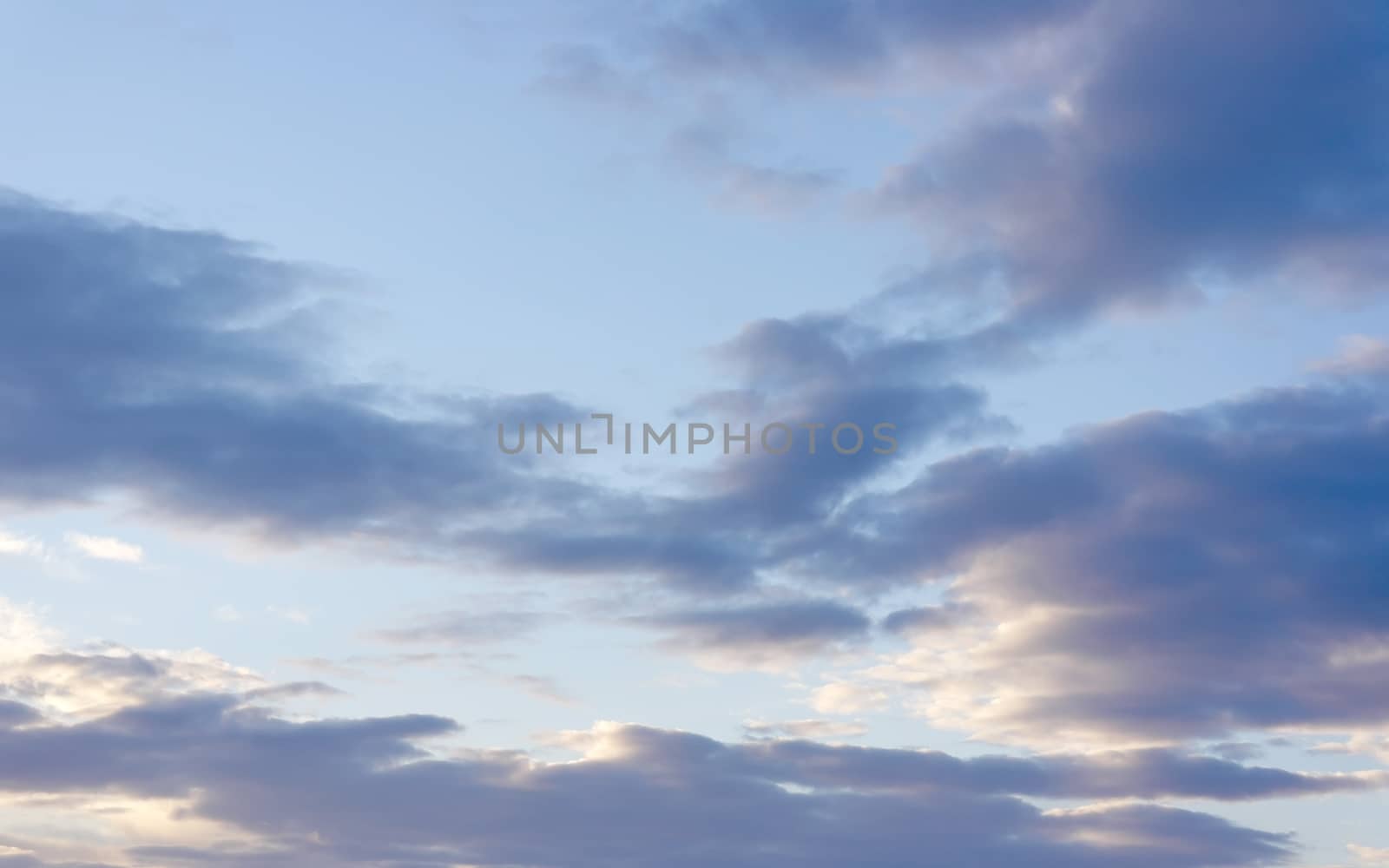 Beautiful evening sky with clouds