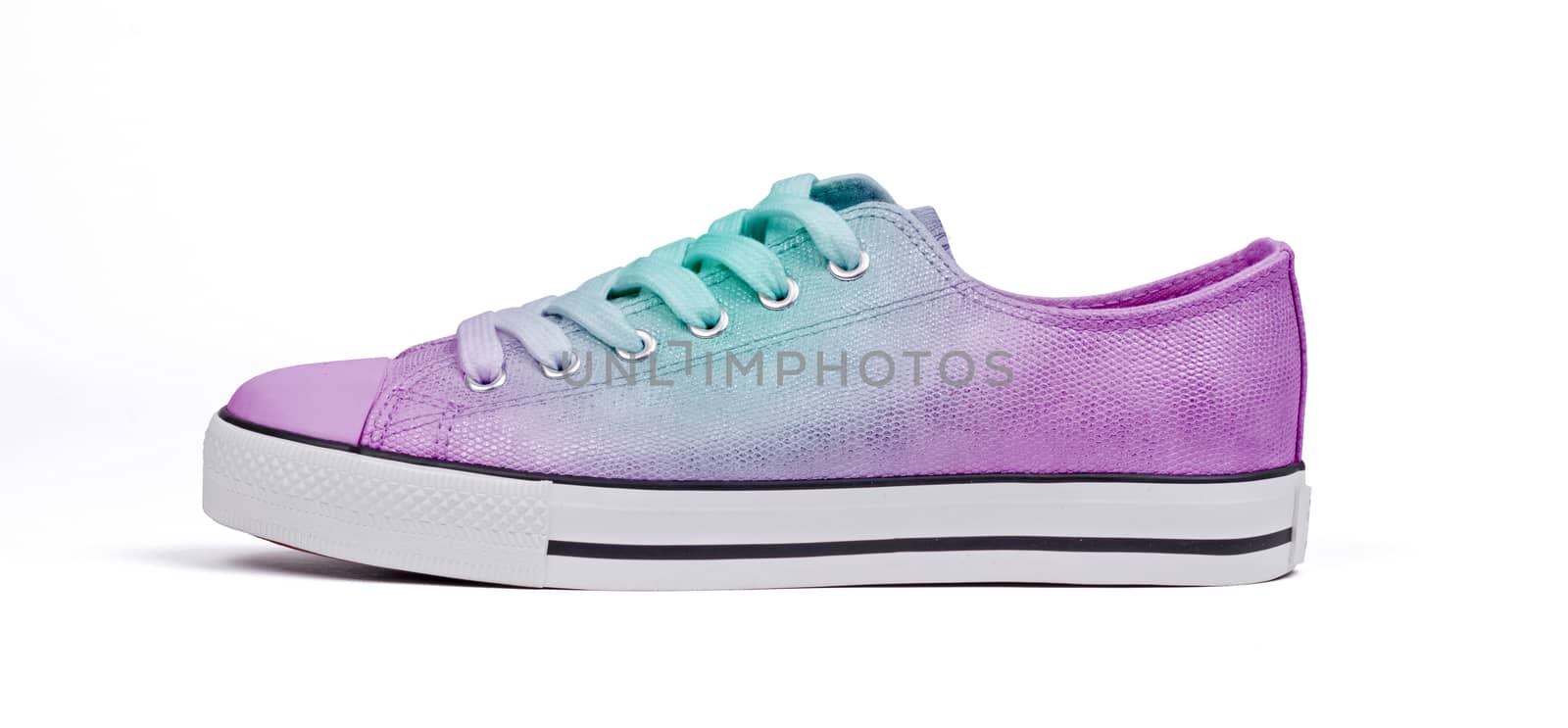 Shoe isolated on white background - Purple and green by michaklootwijk