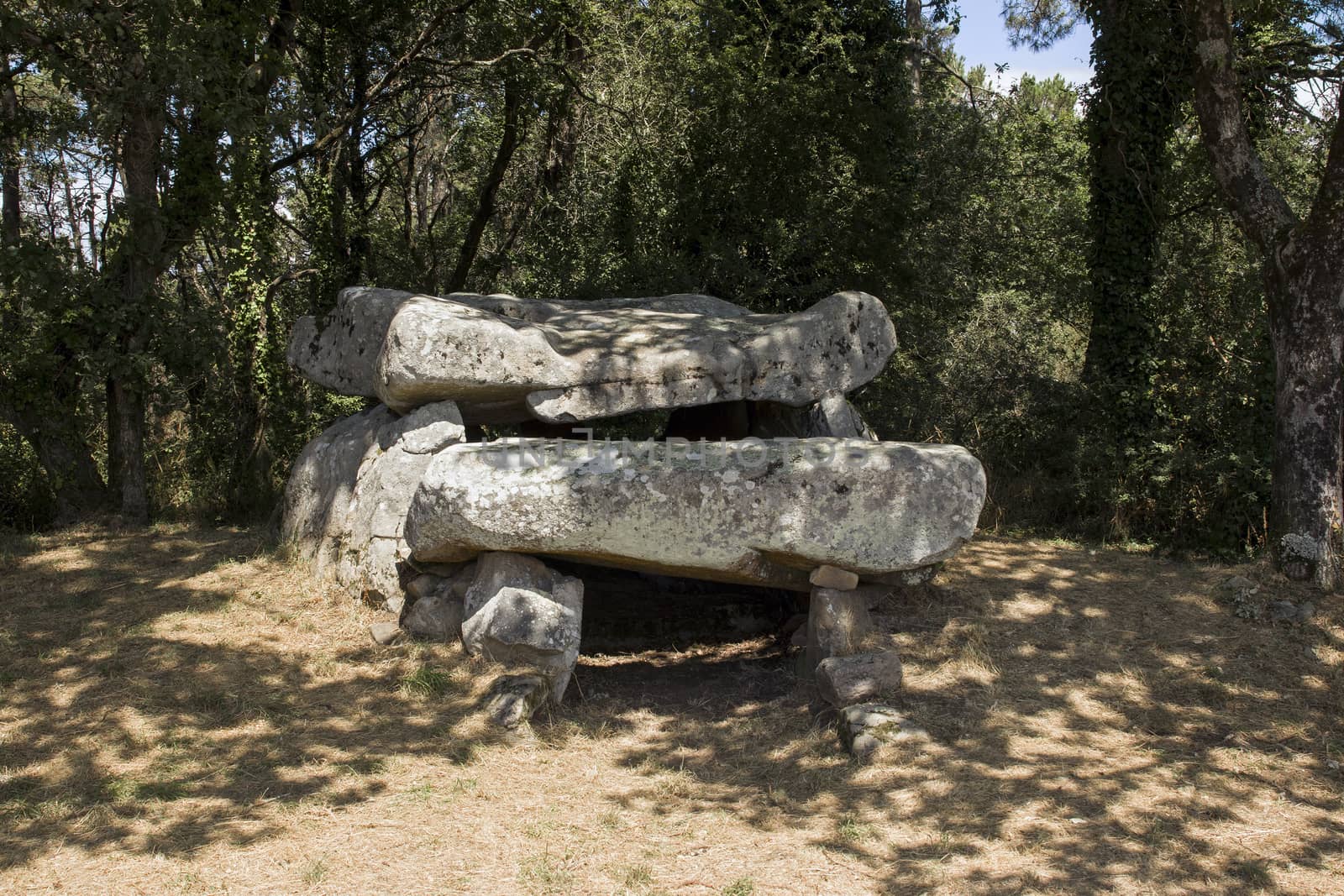 Dolmen de Roch-Feutet near Carnac in Britanny, France