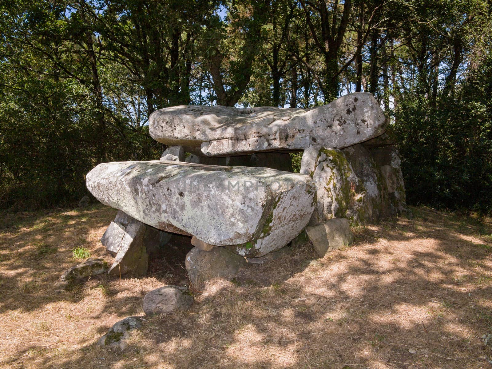 Dolmen de Roch-Feutet near Carnac in Britanny, France