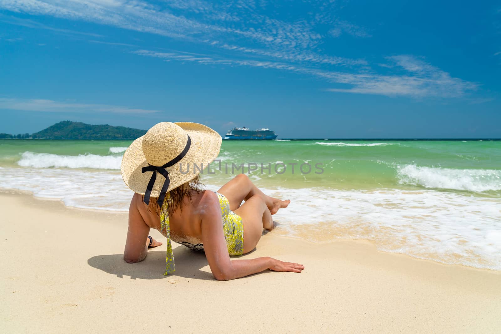 Beautiful Woman at the beach in Thailand