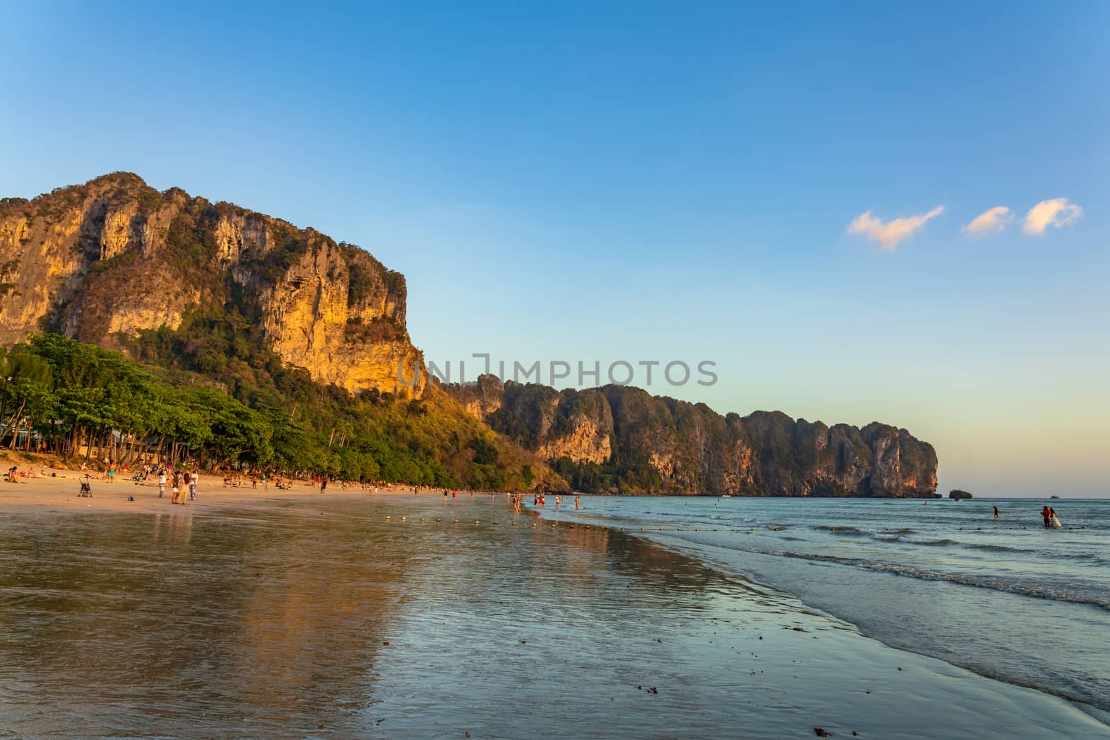 Sunset in Ao Nang Krabi province Thailand