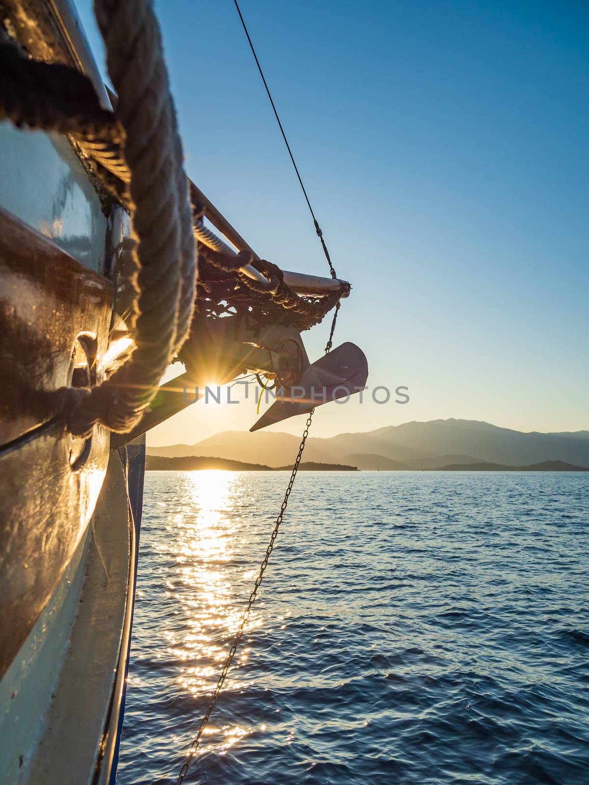 Sailing in the Ionian sea in Lefkada Greece