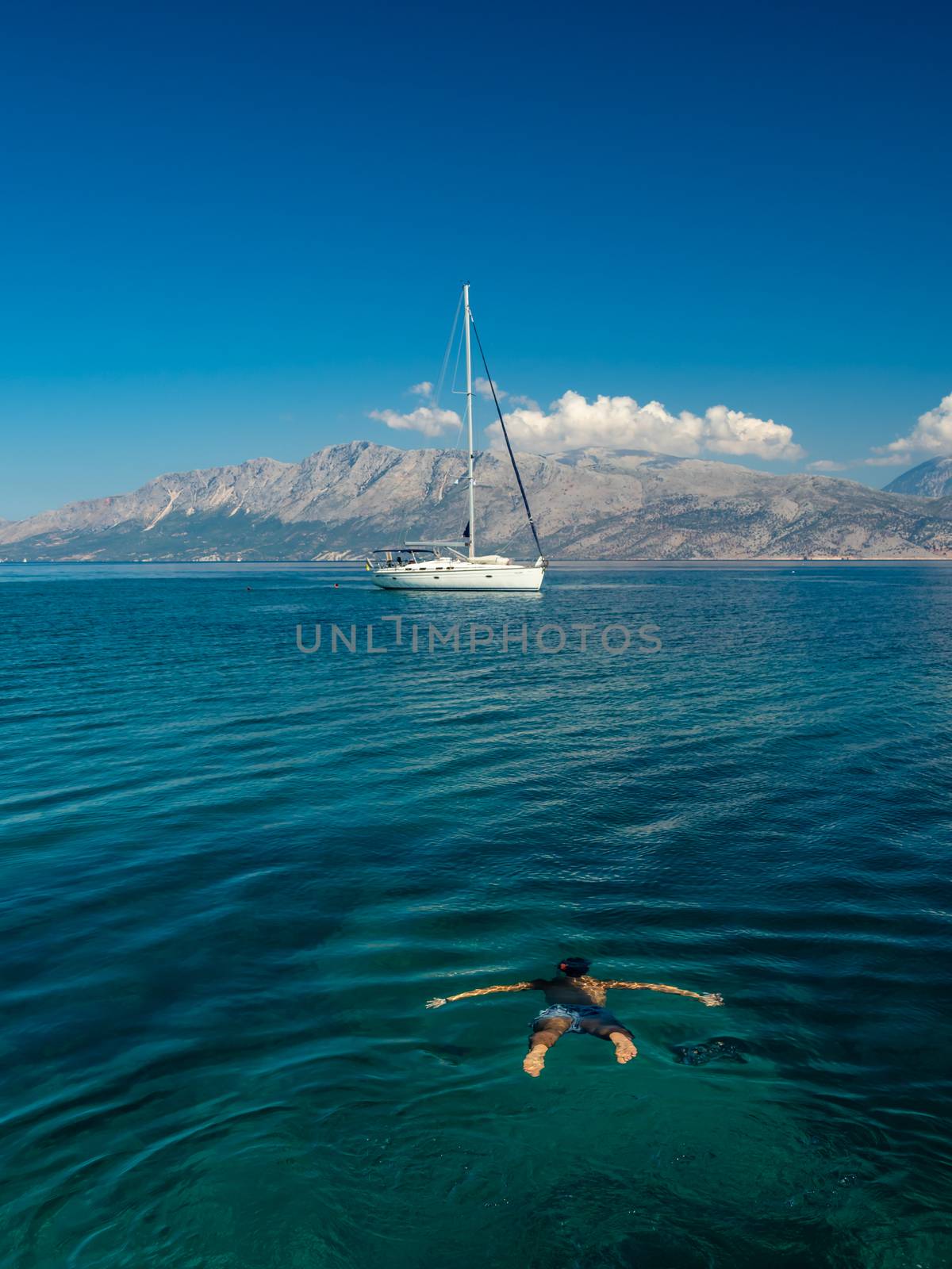 Sailing in the Ionian sea in Lefkada Greece