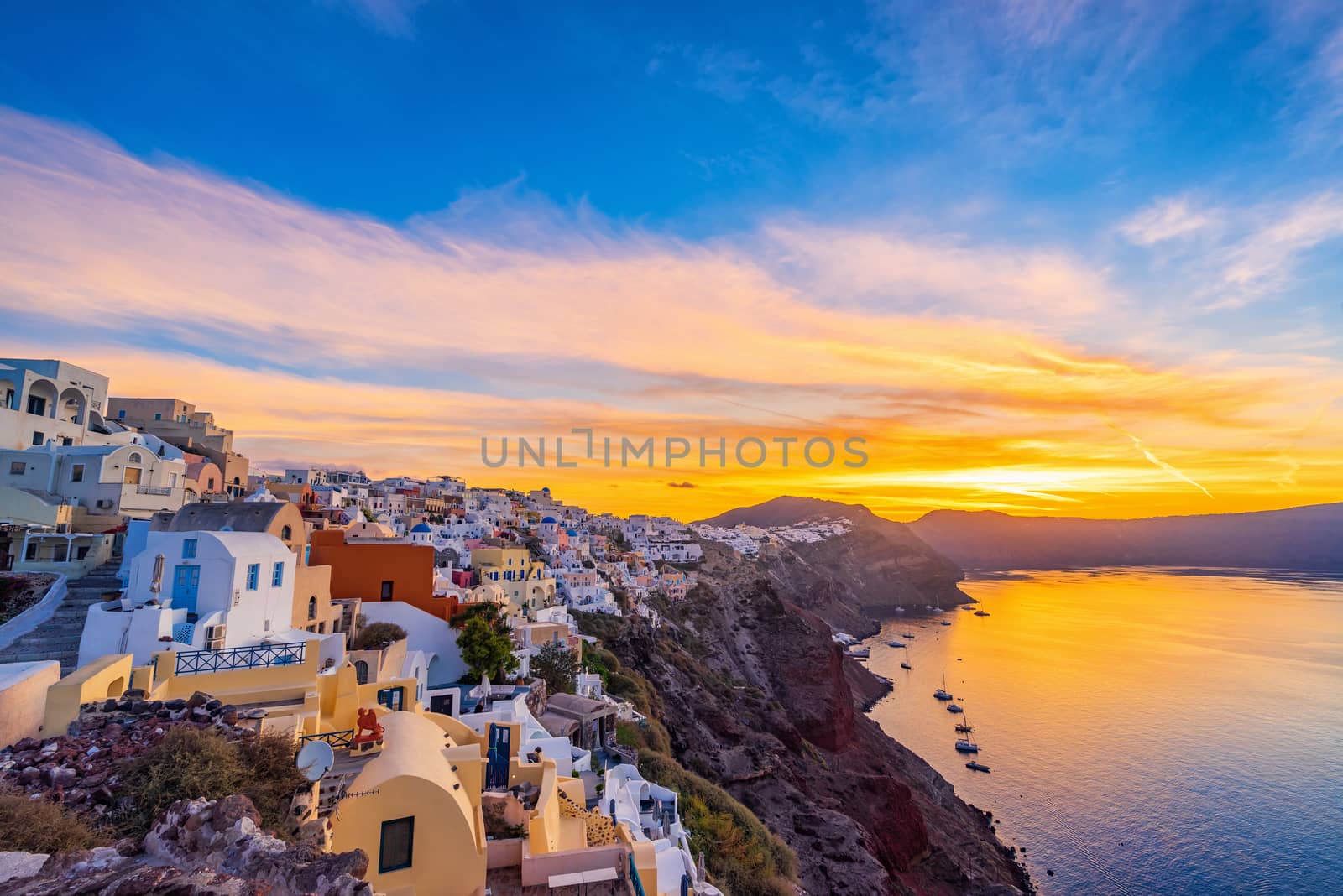 Sunrise in Oia Santorini Greece