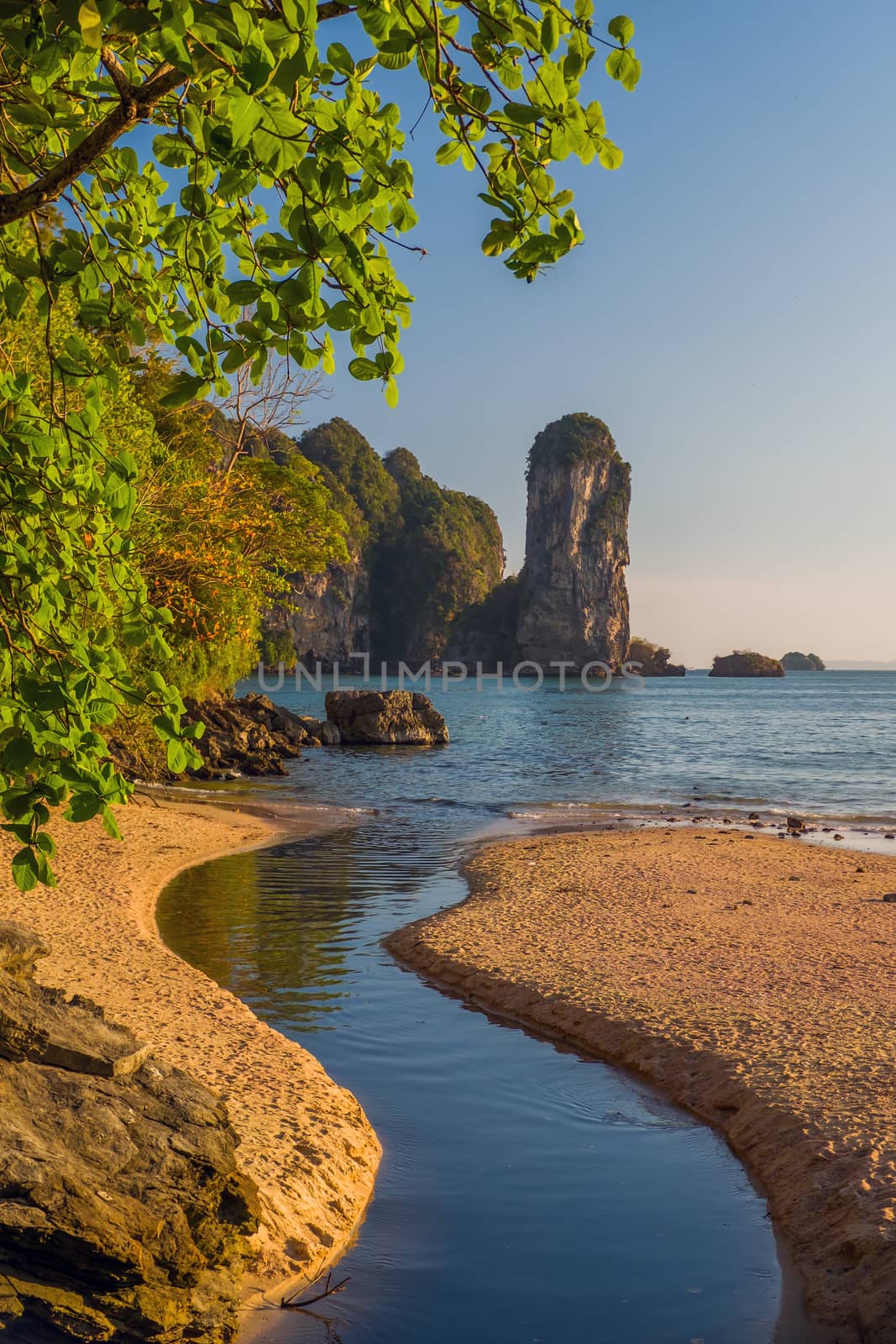 Sunset in Ao Nang Krabi province Thailand