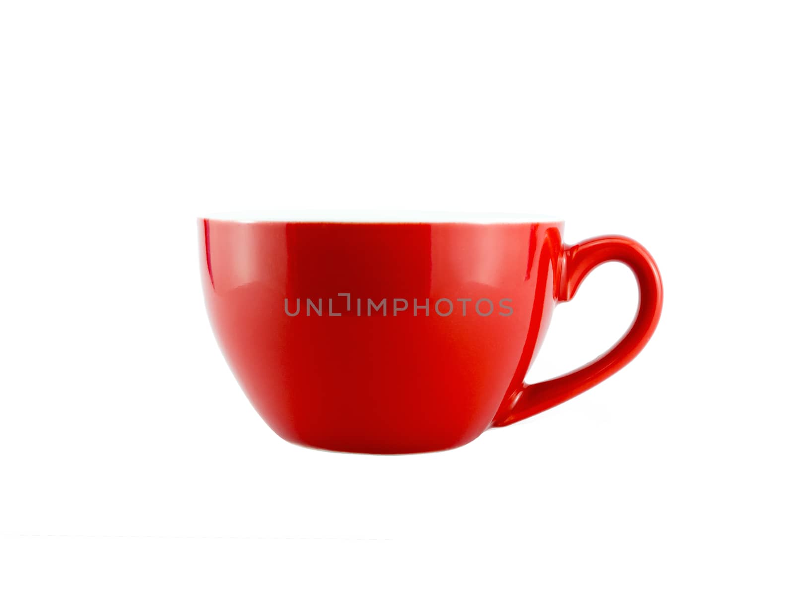 Red Cup Isolated on White background, With clipping path