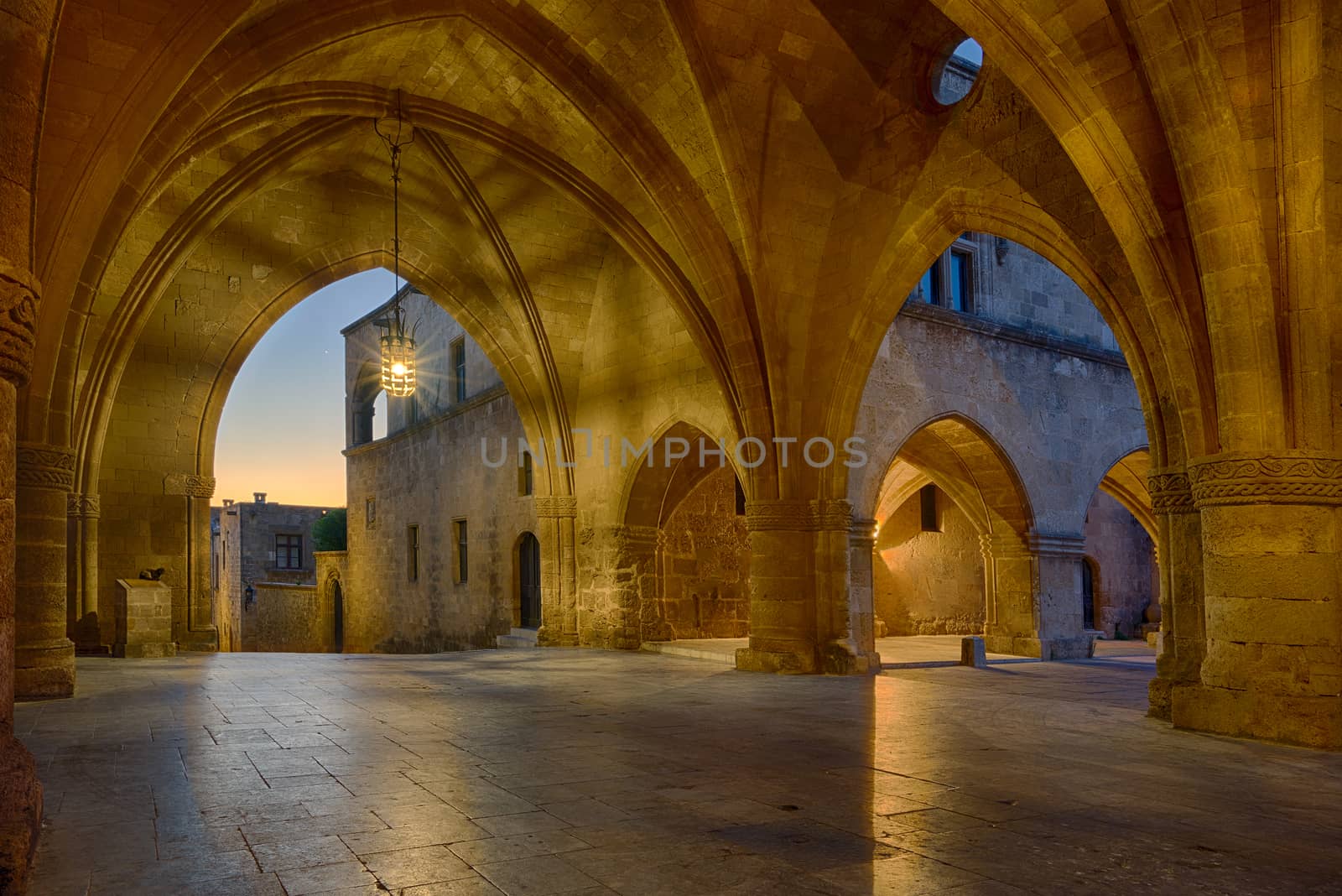 streets of the Knights in the old town of  Rhodes Greece