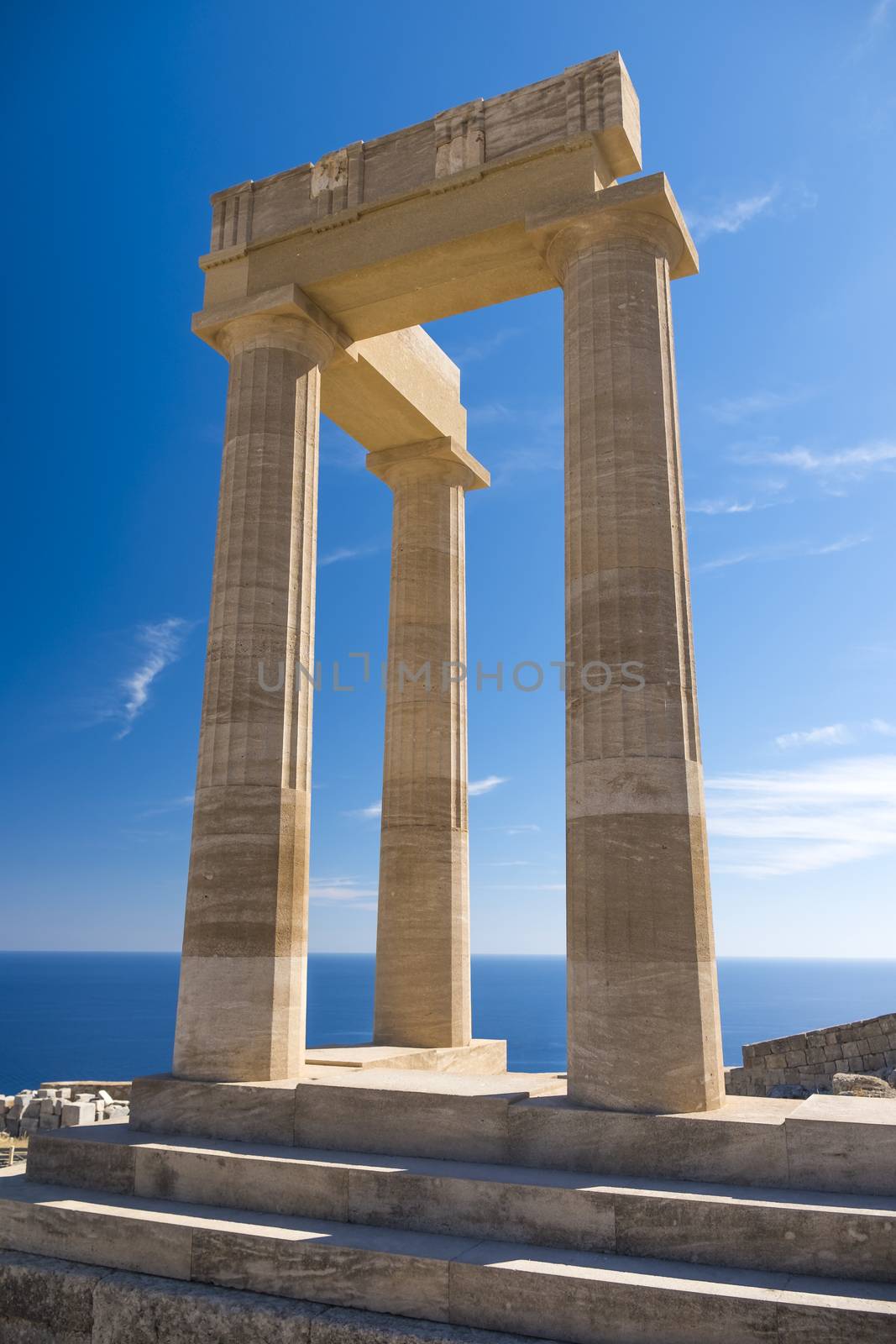  Acropolis of Lindos on Rhodes island in Greece