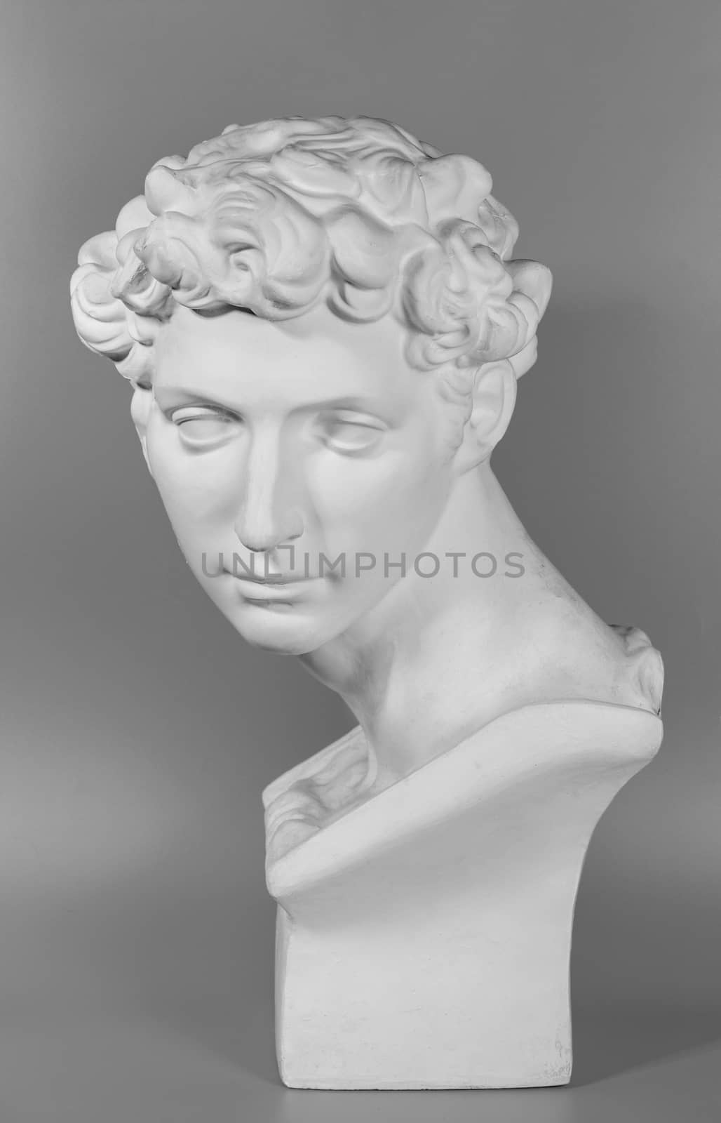 Ancient Athens sculpture，David sculpture, gray  background by ASGOLD