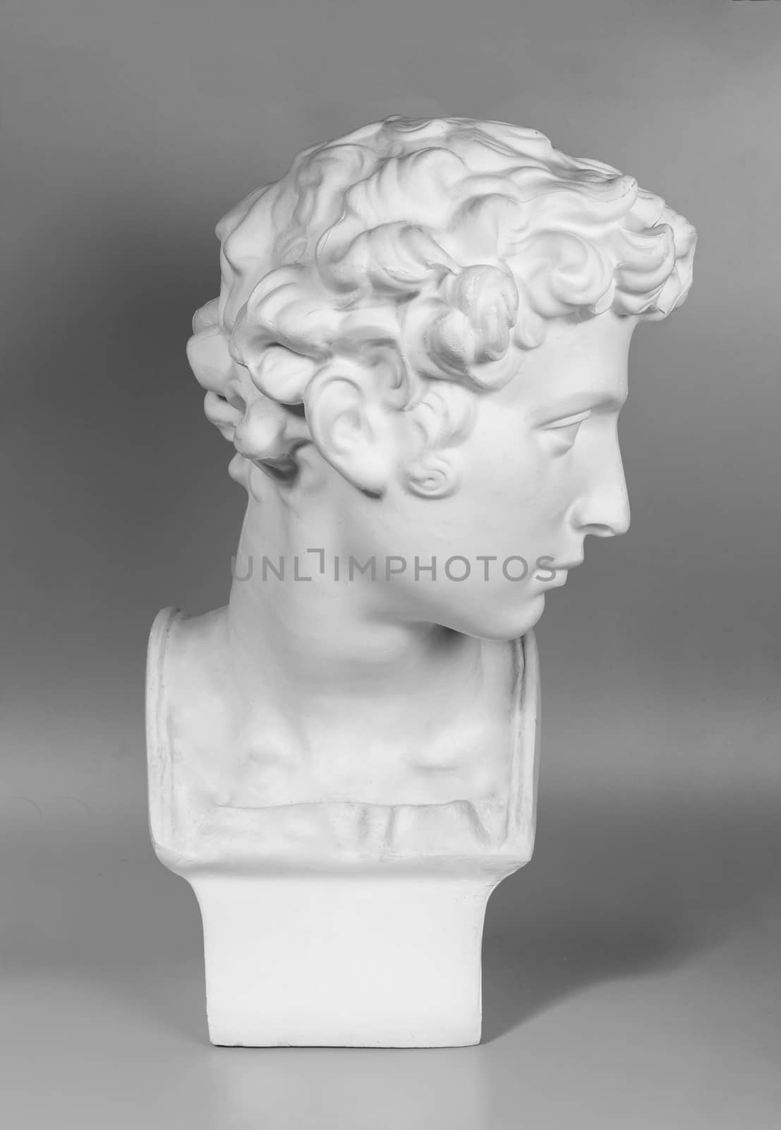 Ancient Athens sculpture，David sculpture, gray  background by ASGOLD