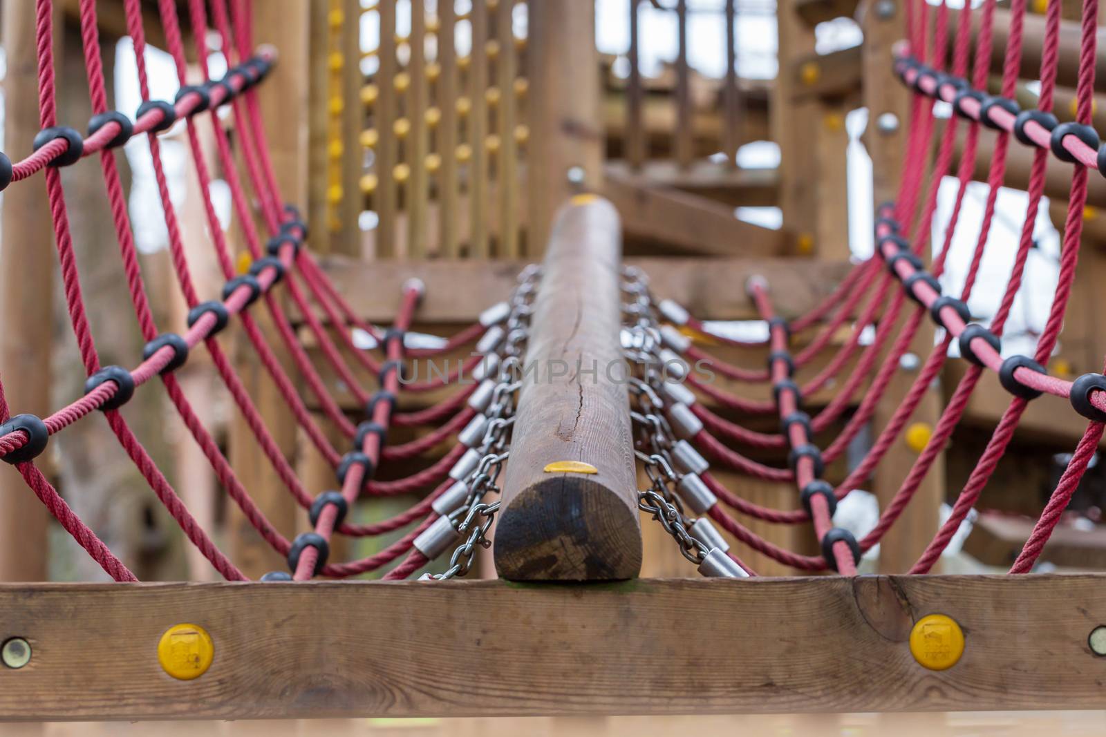 A rope climbing frame in a playground by magicbones