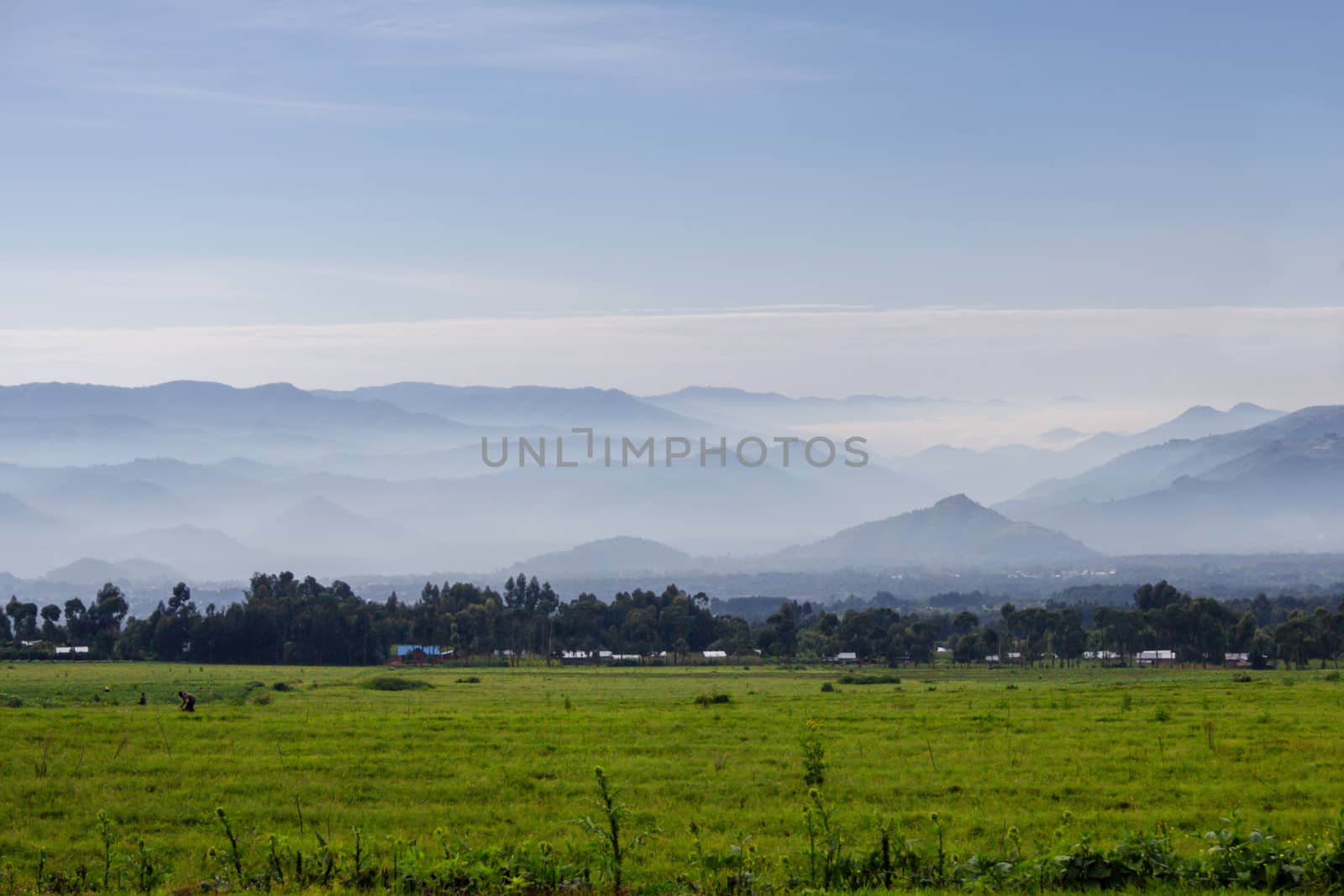 Beautiful landscape of Volcanoes National Park, Rwanda