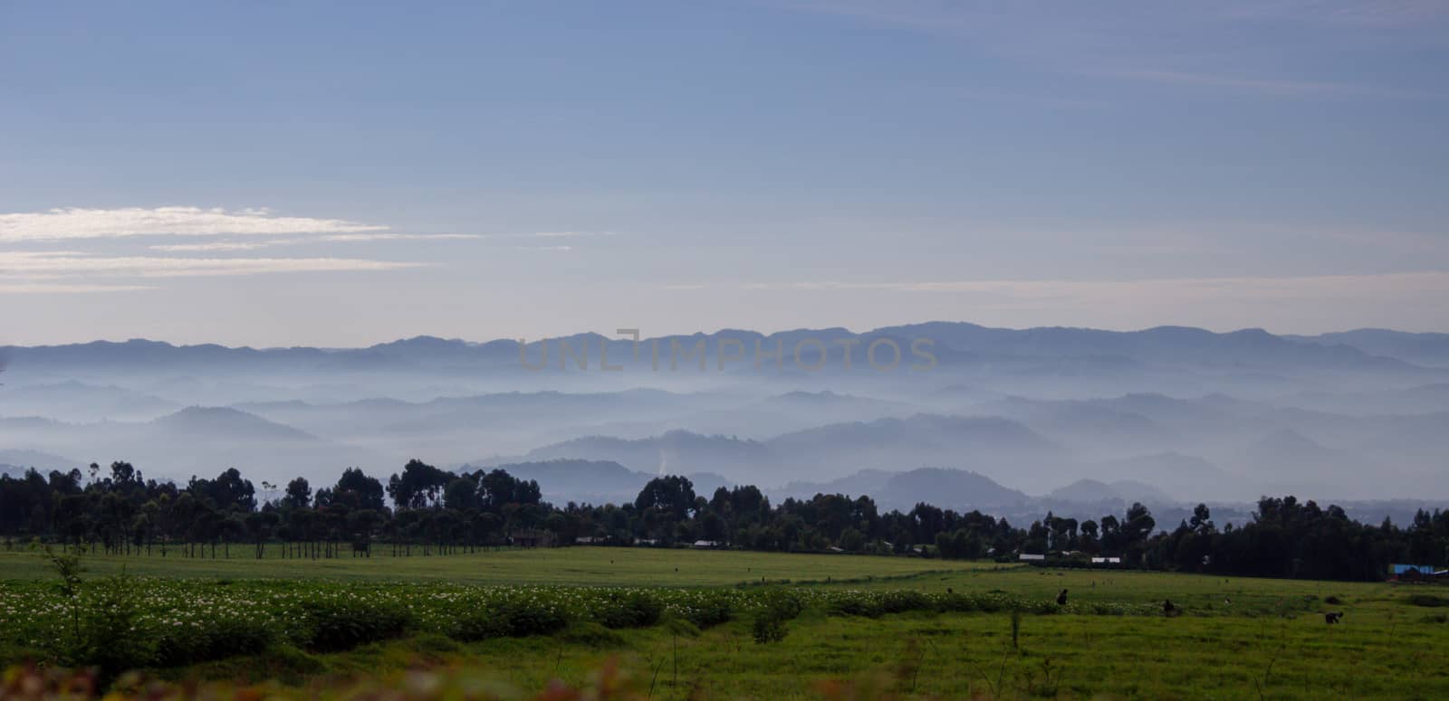 Beautiful landscape of Volcanoes National Park, Rwanda