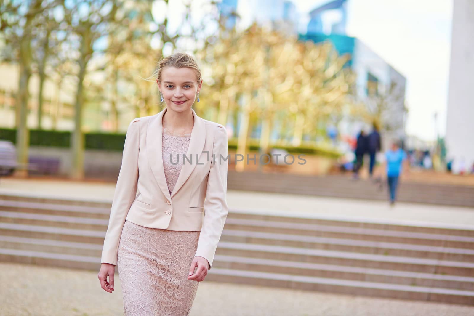 Young confident business woman in Paris, France