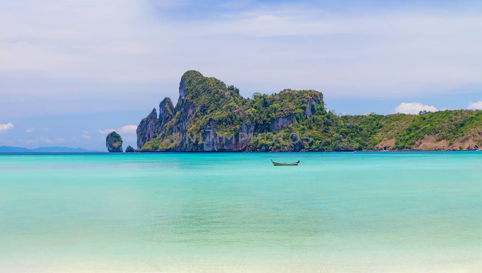 Beauty beach and limestone rocks in Phi Phi islands Thailand