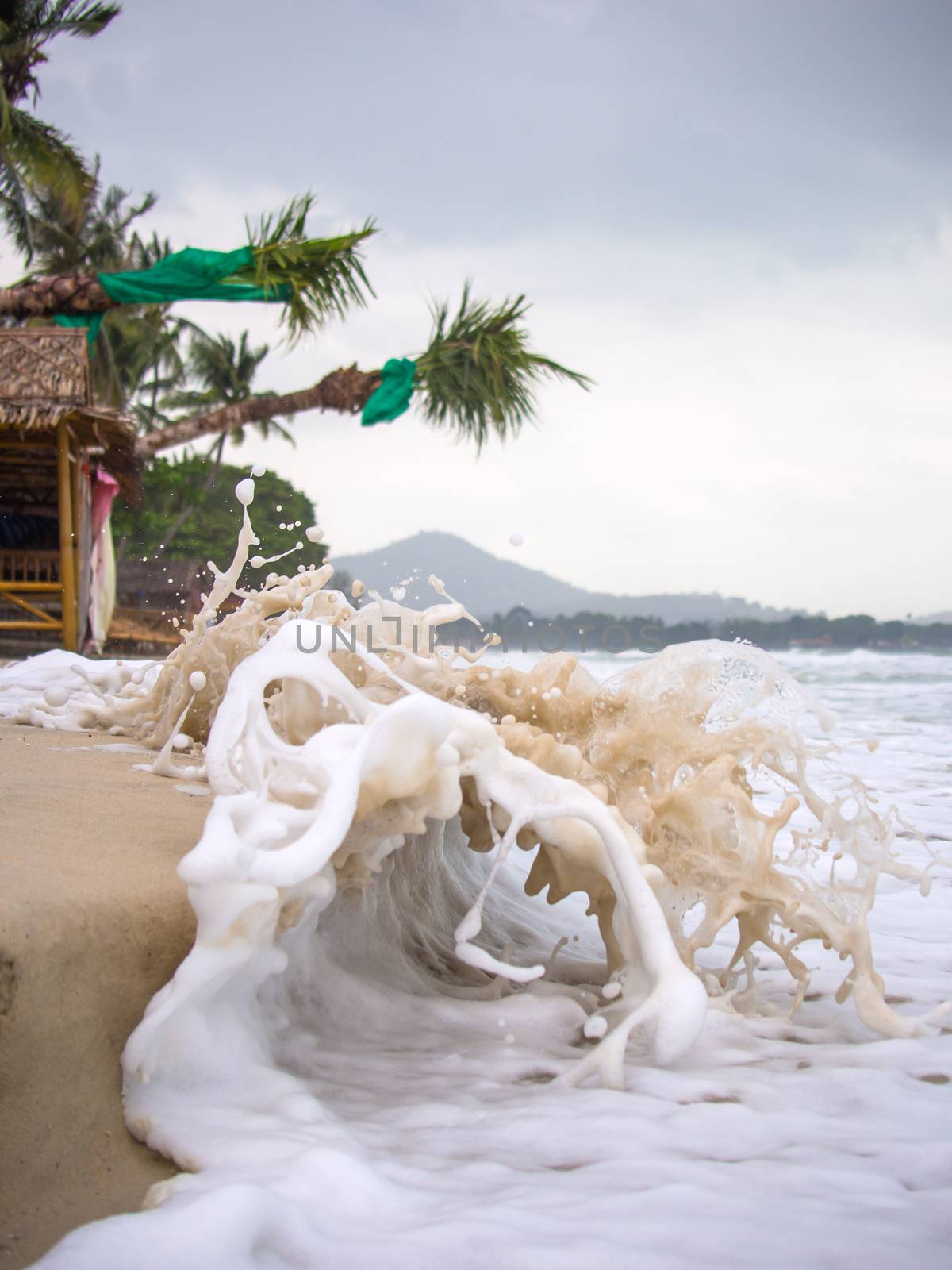 Stormy day in the beach of Chaweng in Koh Samui  by Netfalls