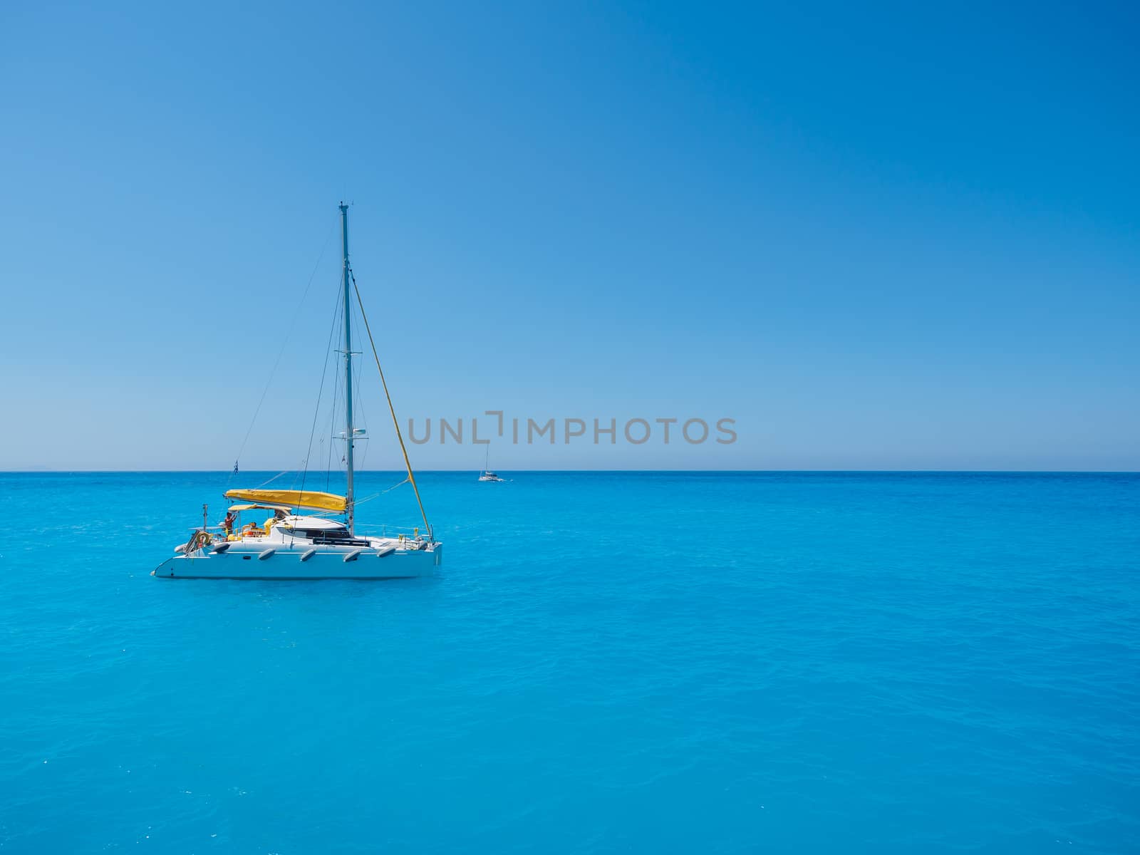 Sailing yacht in Porto Katsiki Lefkada Greece