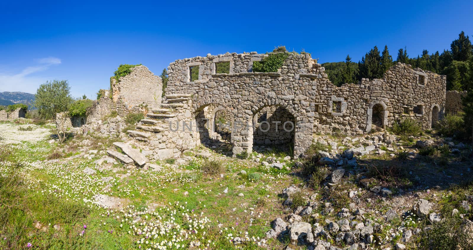 The castle of Lefkada in Greece