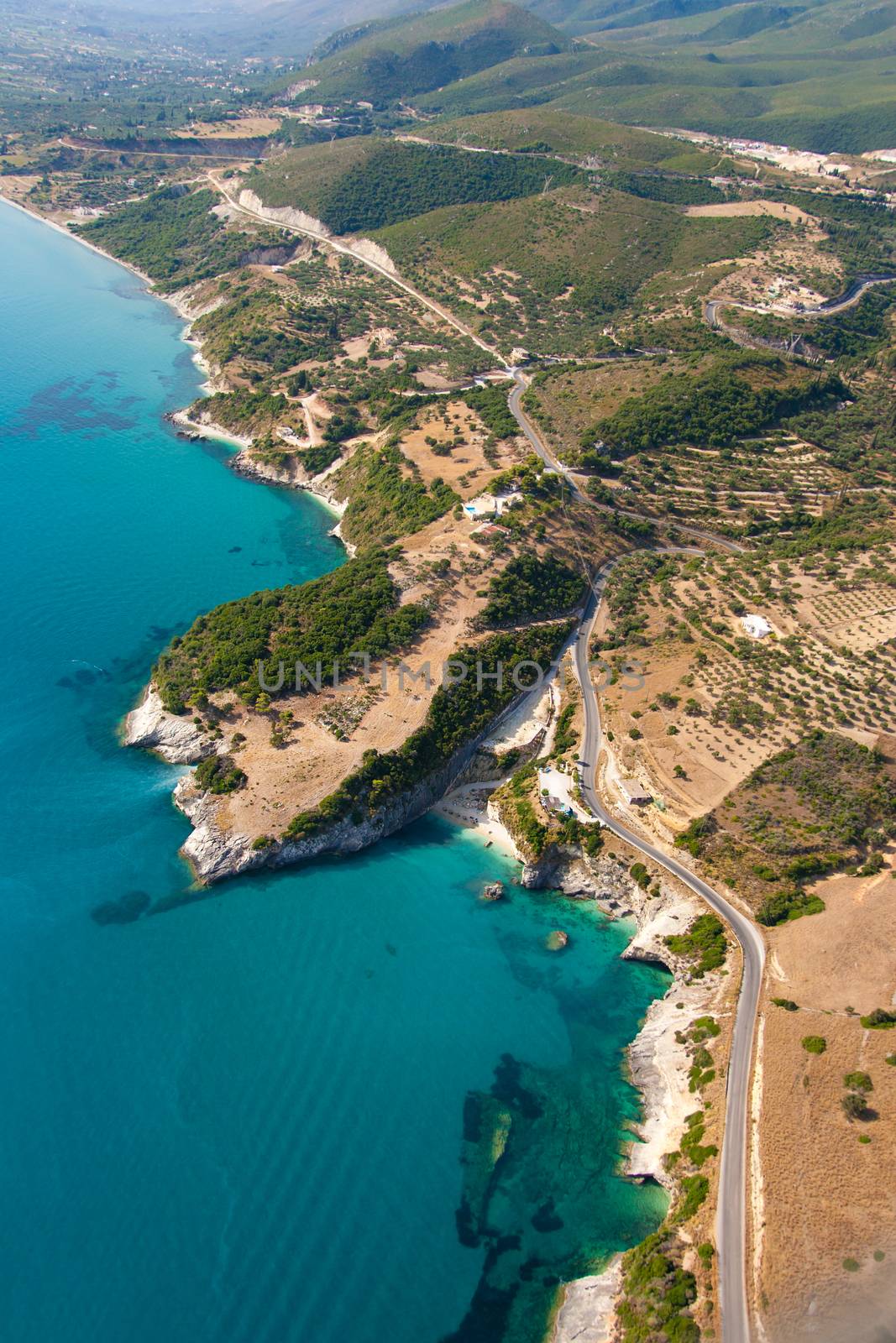 the island of Zakynthos Greece from the air by Netfalls