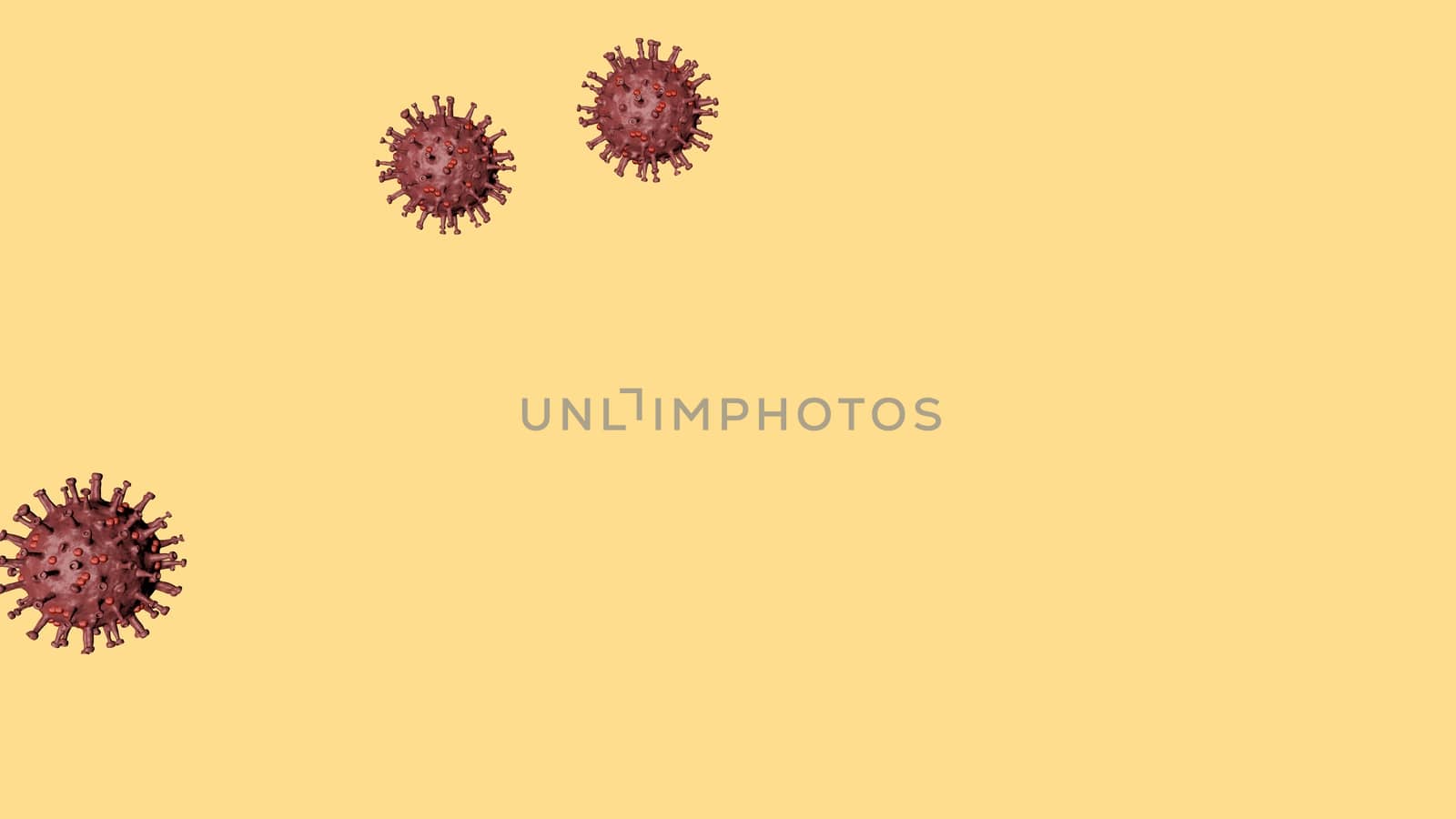 Closeup of a virus structure against clear background by Photochowk