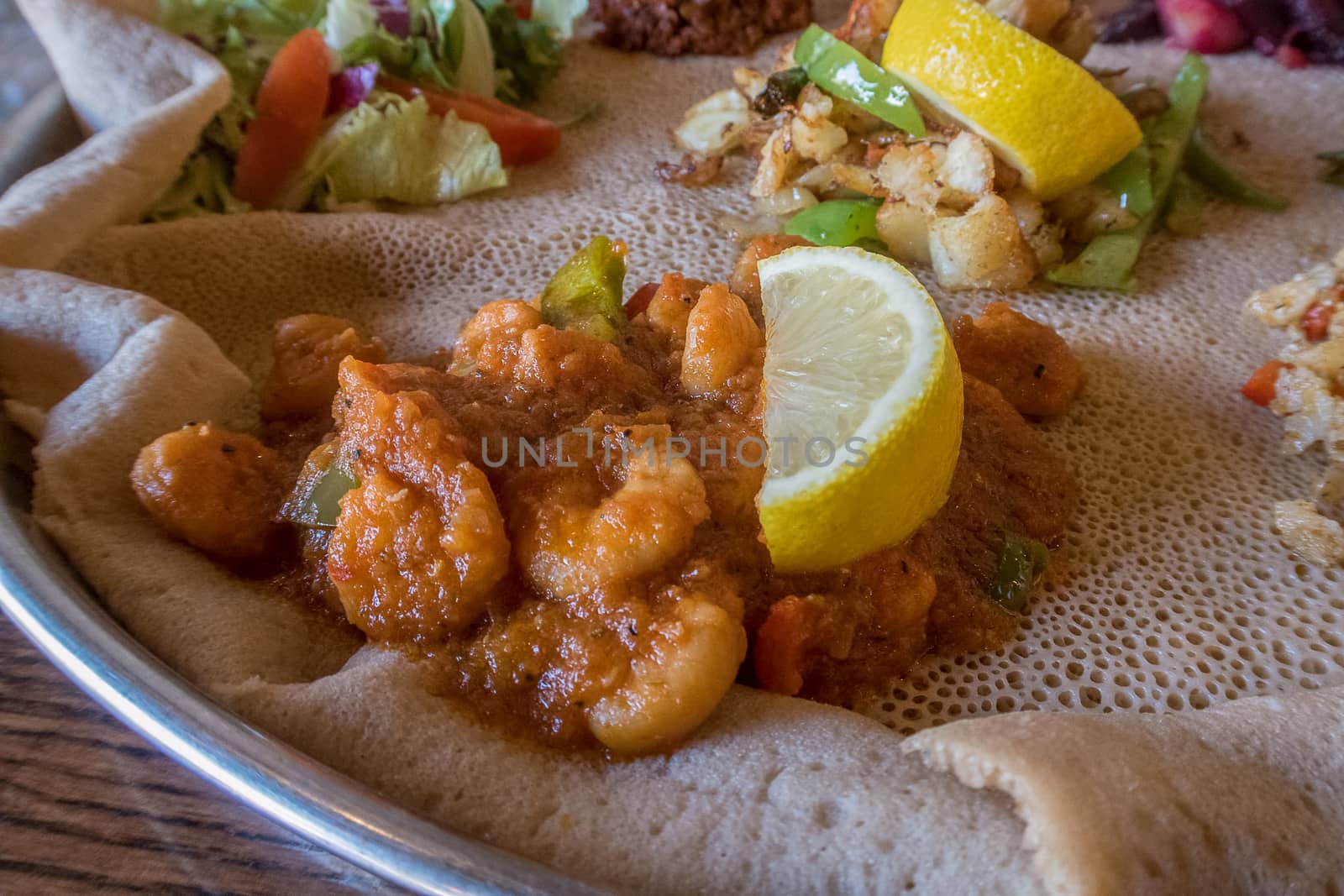 Injera and Toppings by magicbones