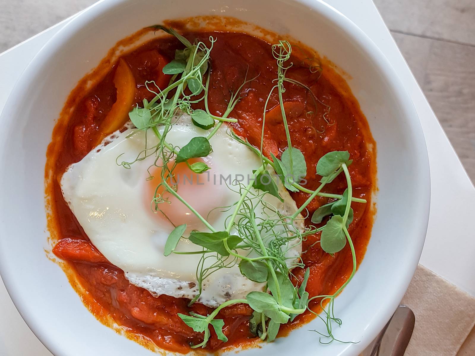 Bowl of breakfast Shakshuka by magicbones