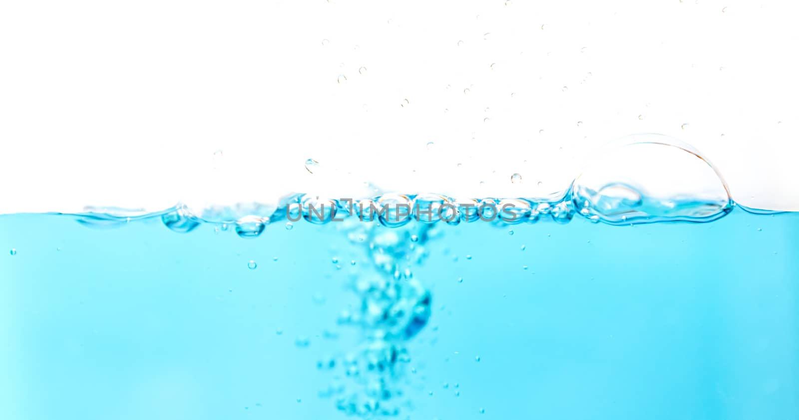 Water splash with bubbles of air blue water wave fefreshing abstract backgroundWater splash with bubbles of air blue water wave fefreshing abstract background by sompongtom