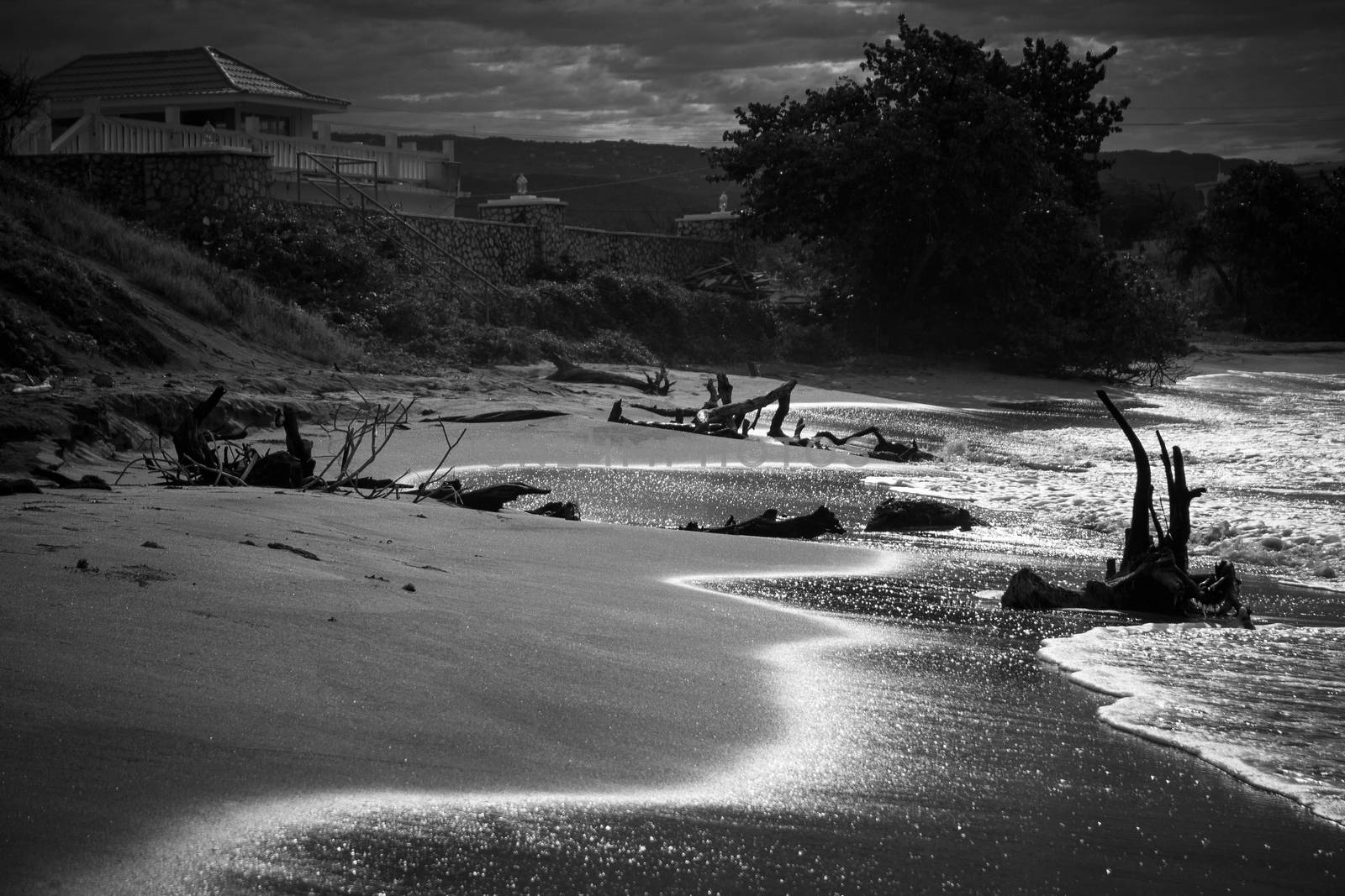 Treasure Beach, Jamaica - Black and White by magicbones