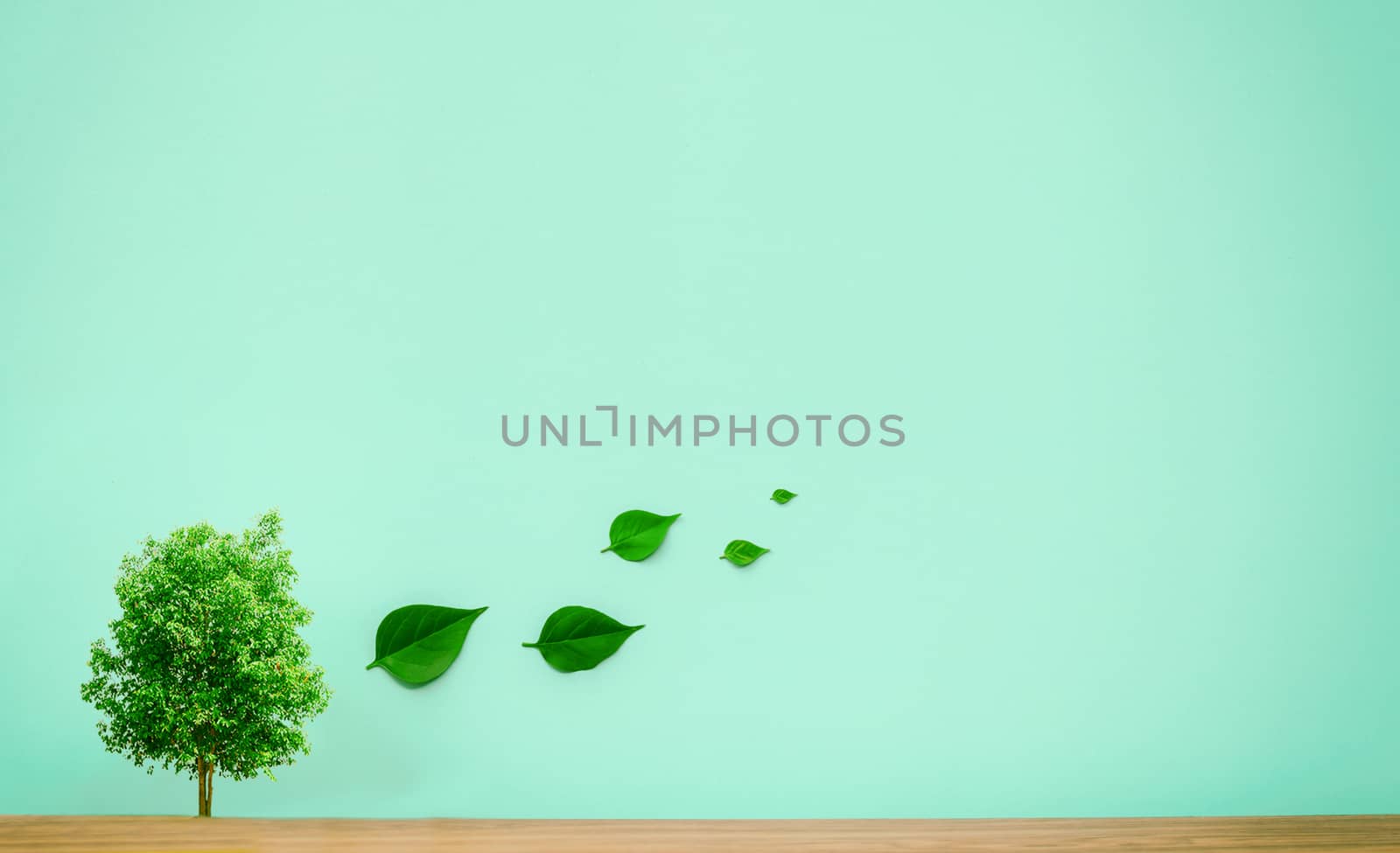 Environmental concepts Ecology Trees and leaves on a vintage background. by sompongtom