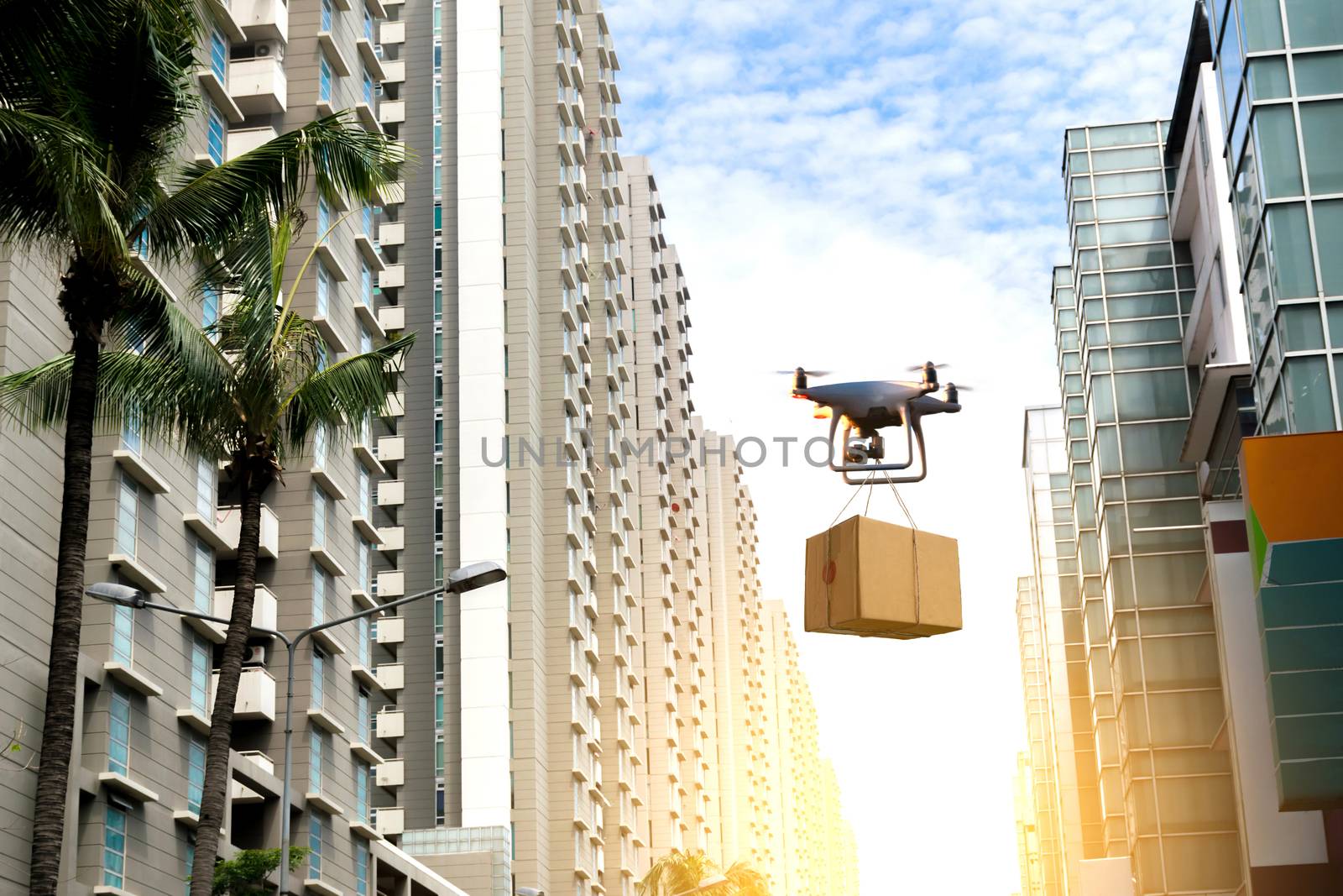 Technology unmanned aircraft logistics air cargo transportation of goods sold by sompongtom