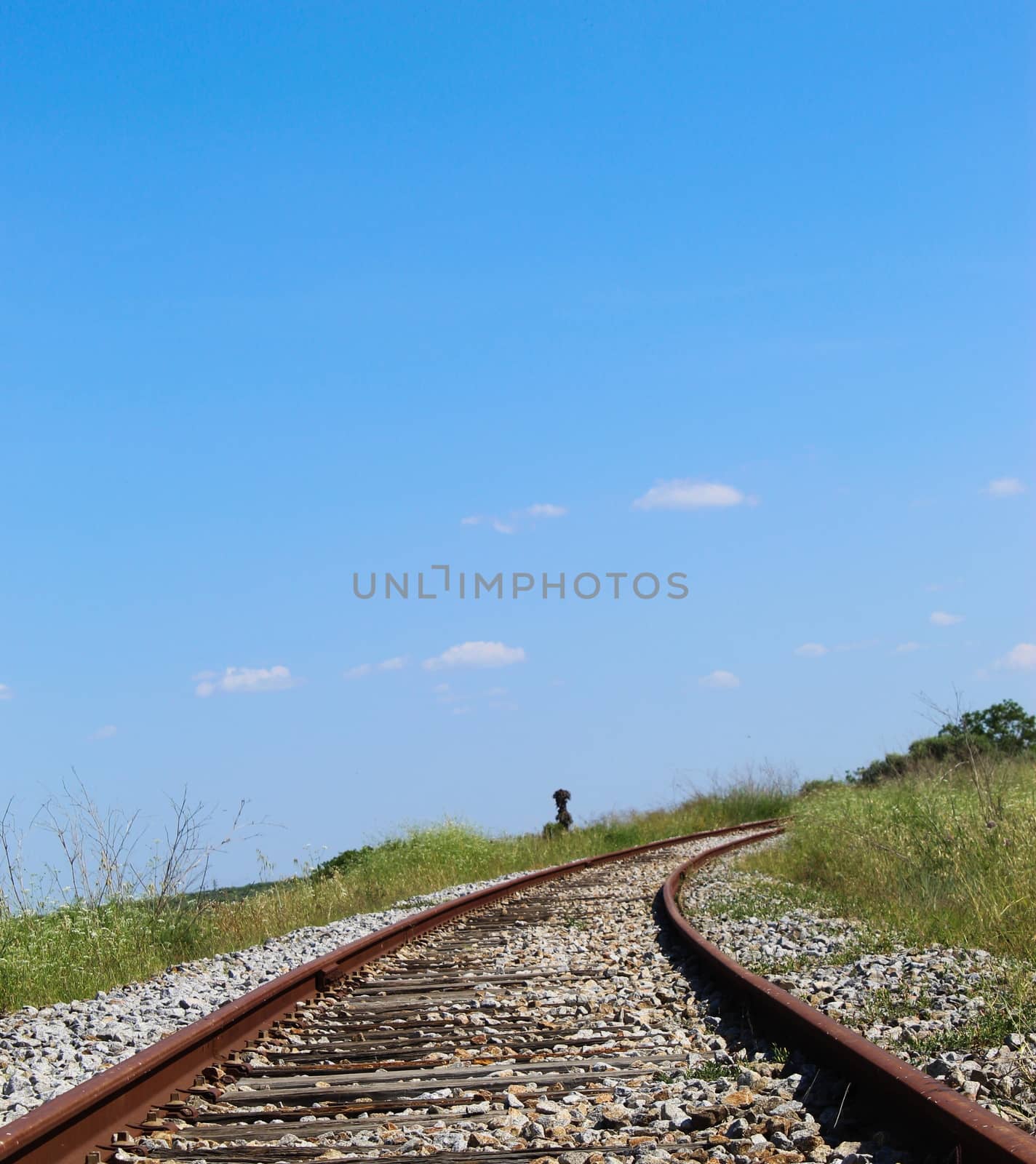 The old railroad goes to the right. by mahirrov