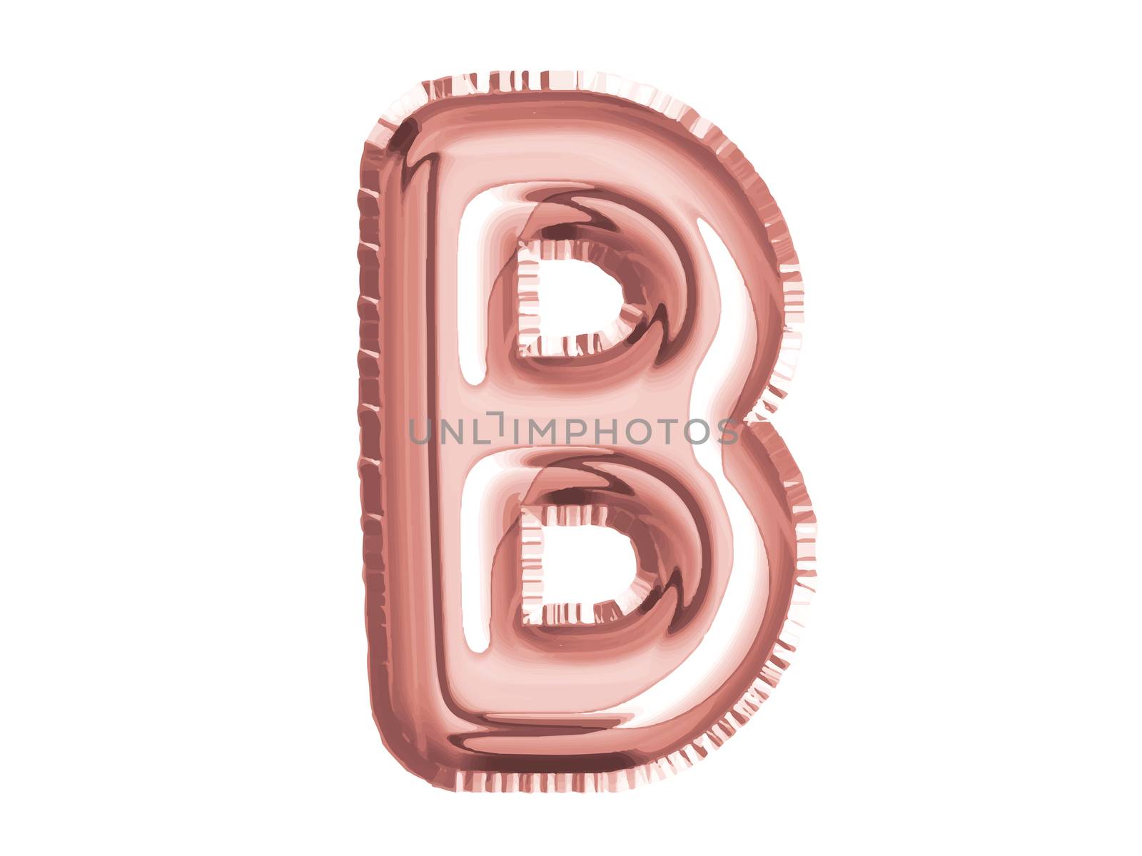 The rose gold pink alphabet B air balloon decoration for baby shower birthday celebrate party