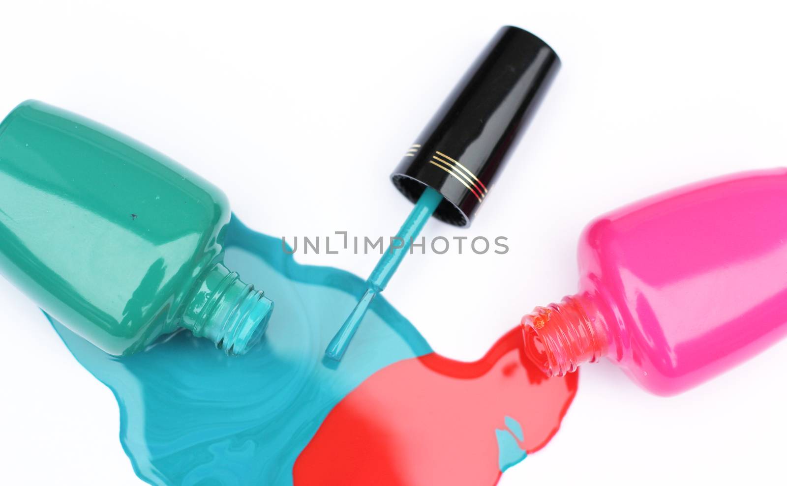 Spilled Nail Polish on White Background by Marti157900