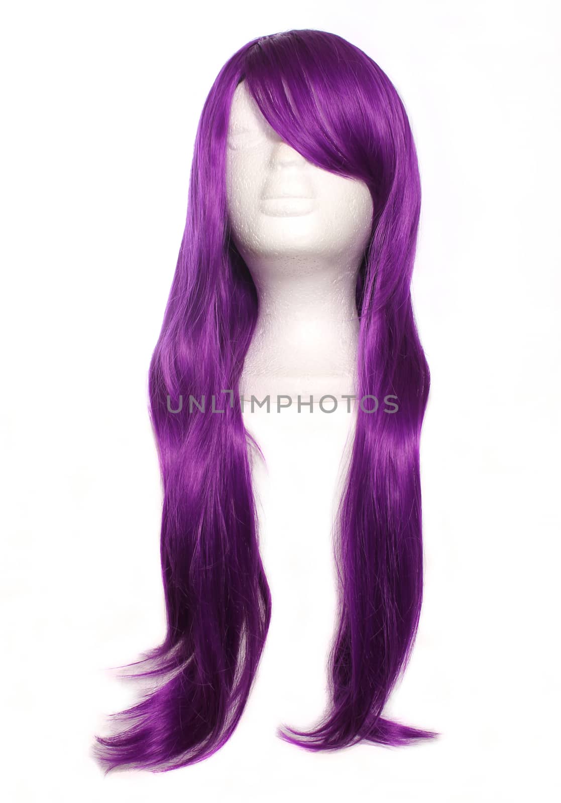 Purple Anime Style Wig on White by Marti157900
