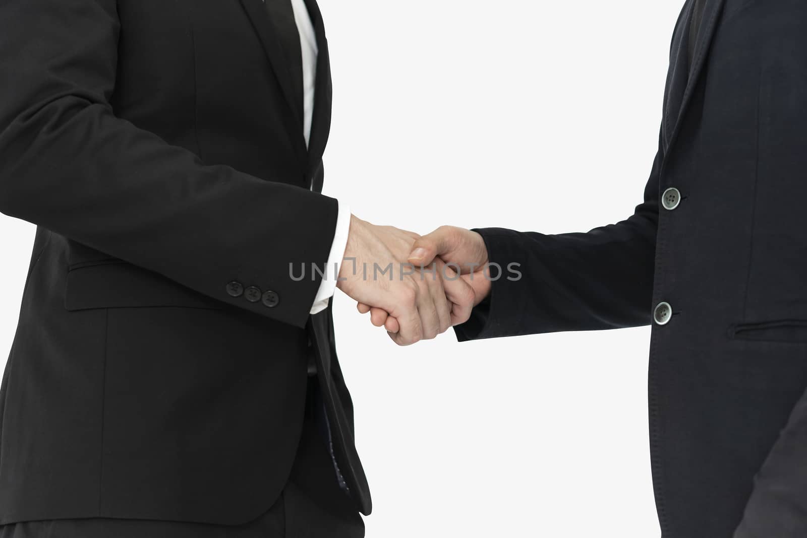 Businessman making handshake agreement. concept cooperation.