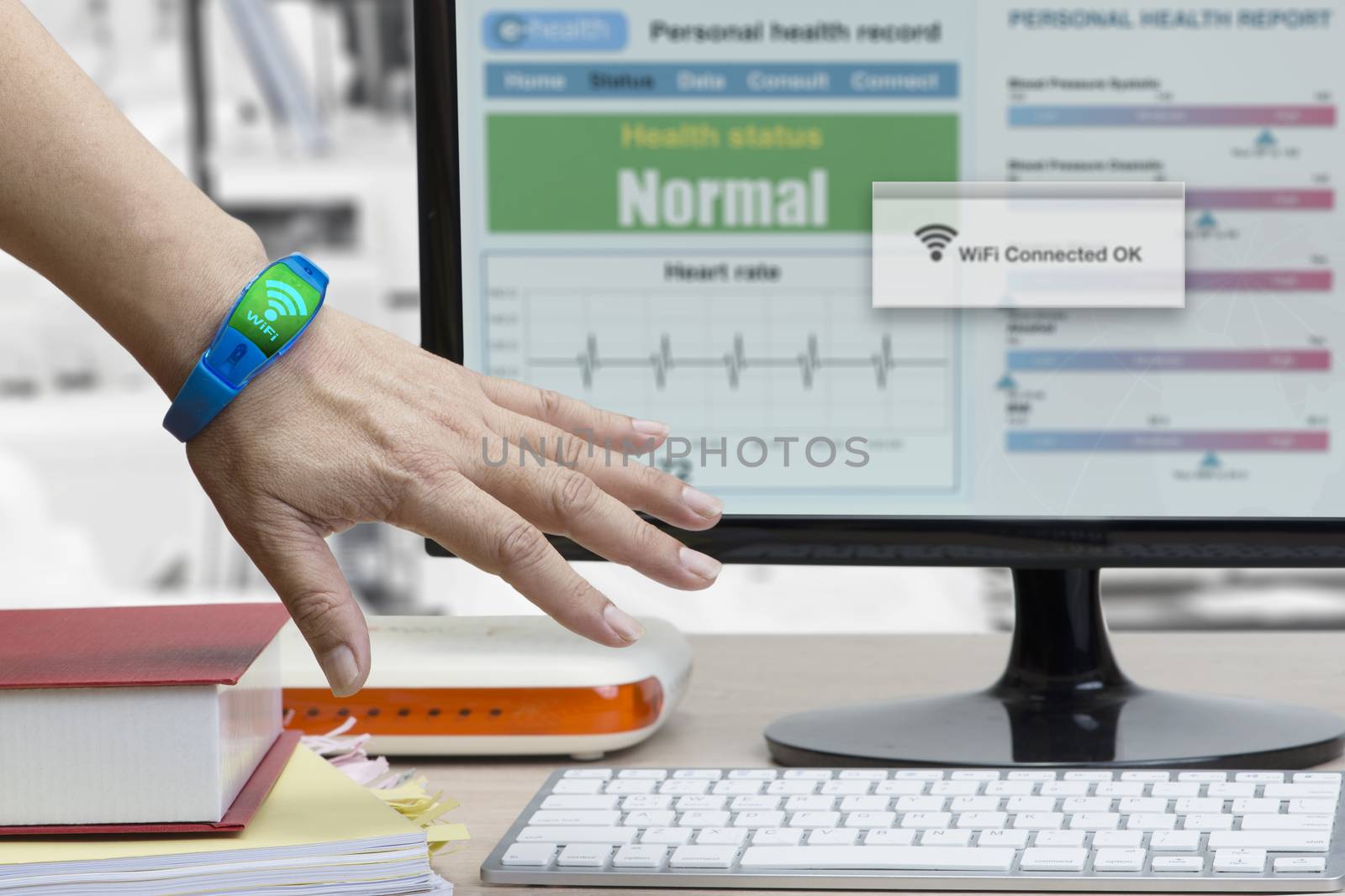 Health technology using wireless device to transfer patient information to electronic medical record system.