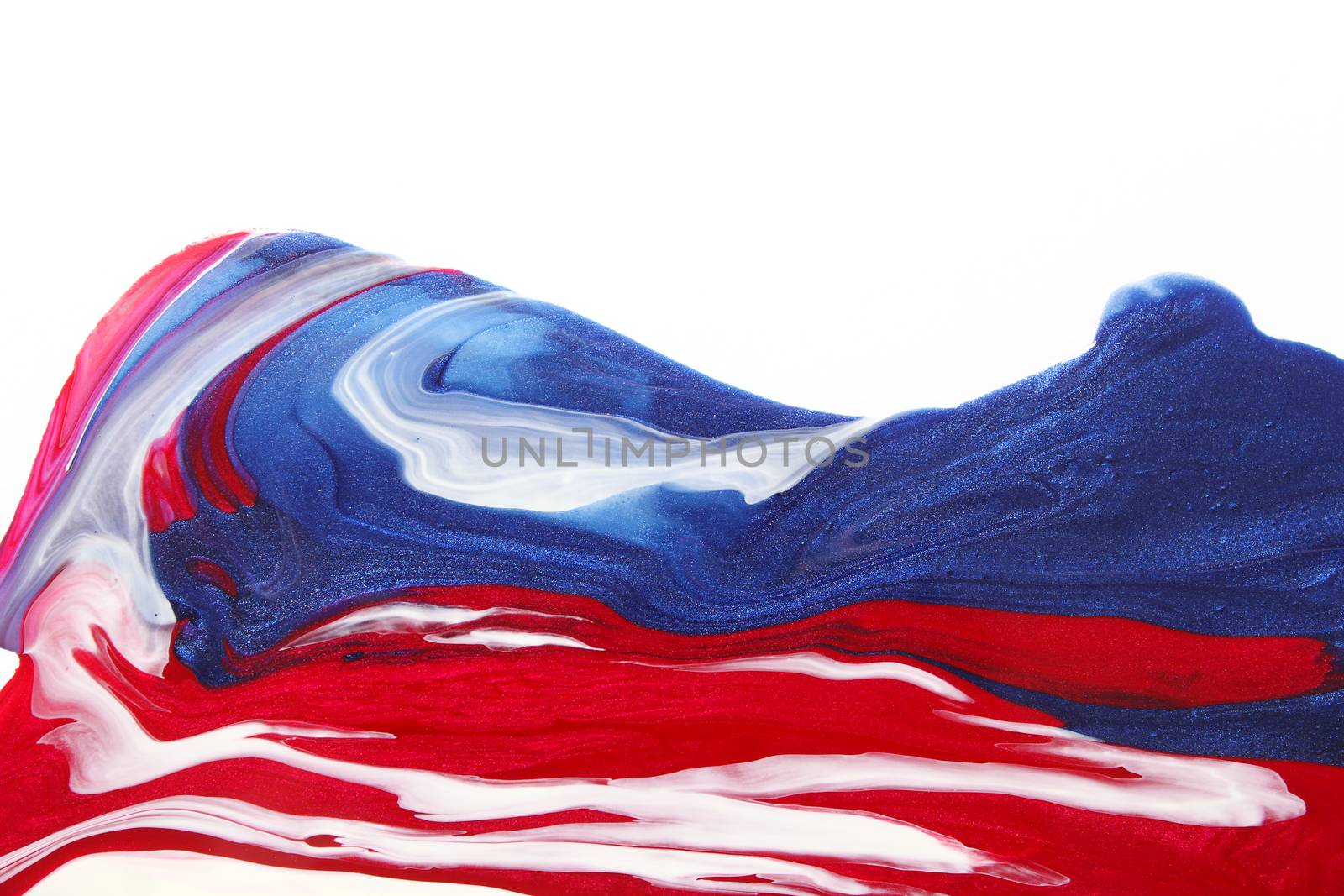 Red, White and Blue Nail Polish Spilled by Marti157900