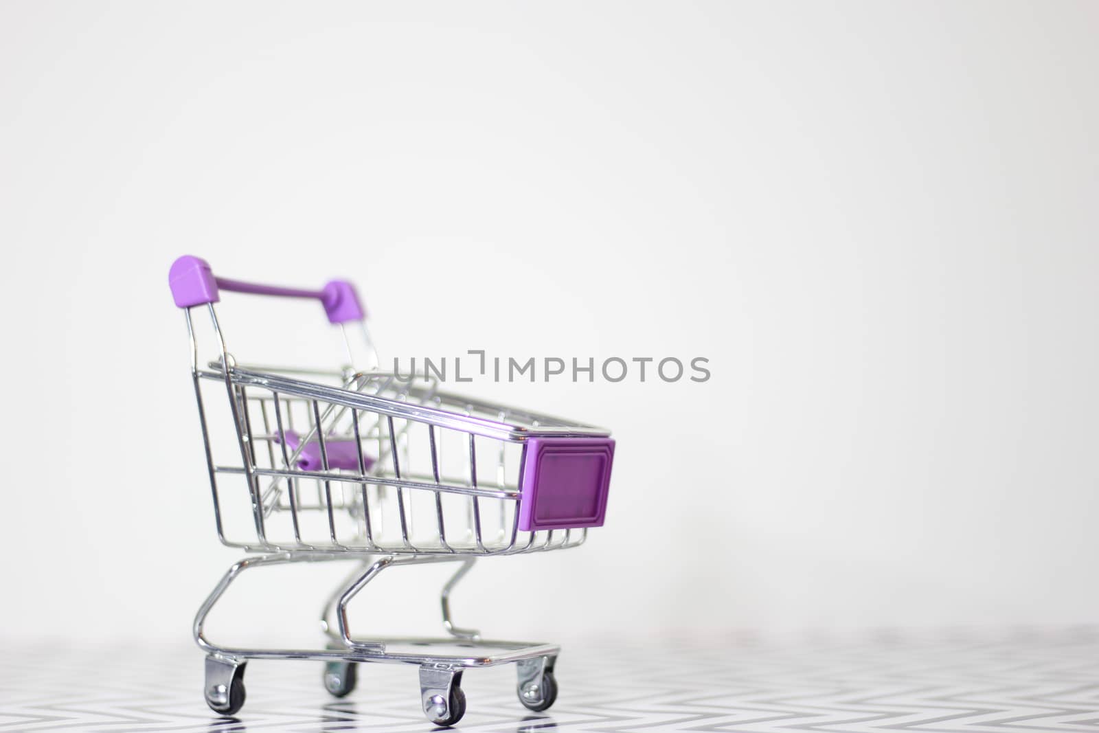 Empty Shopping Cart on White by Marti157900